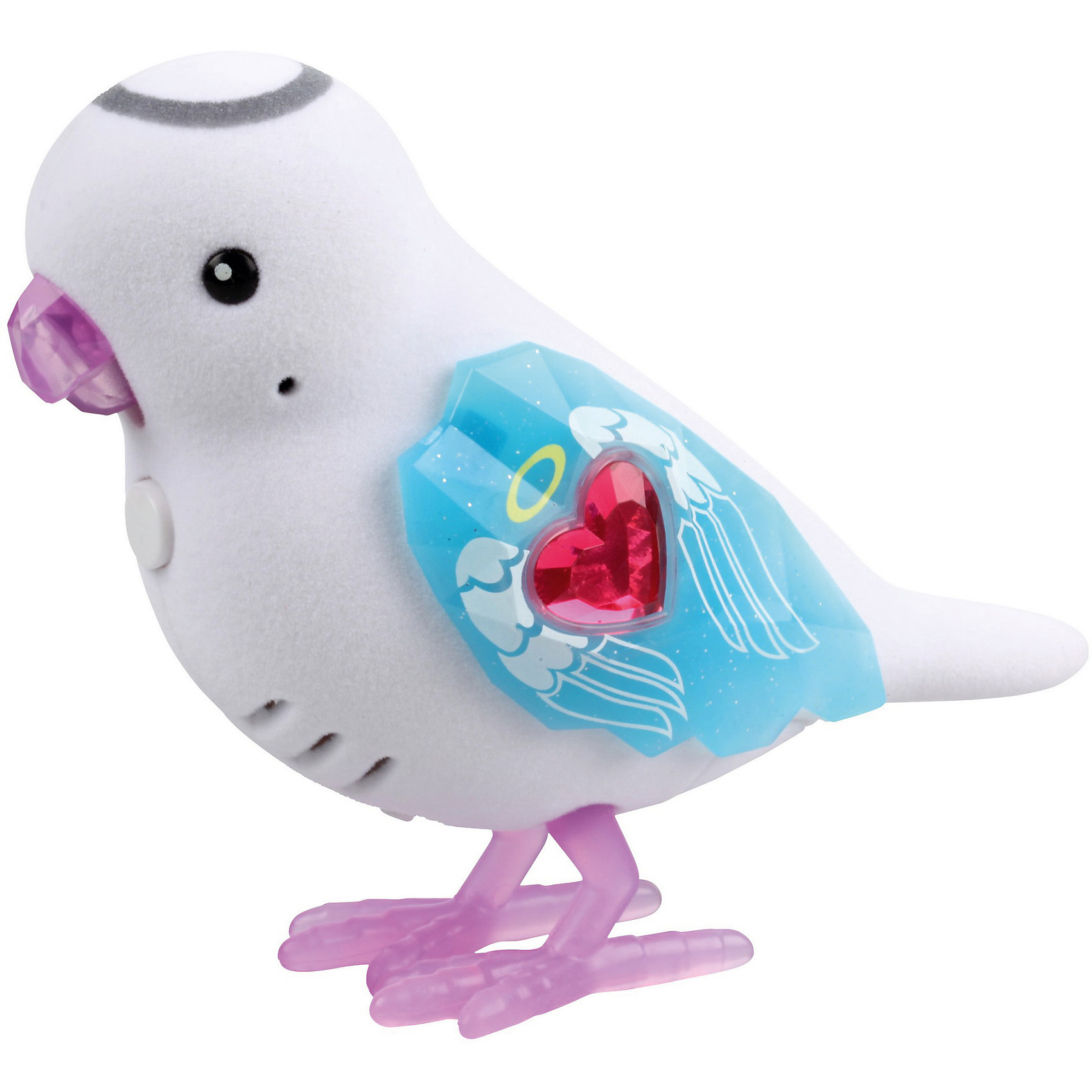 Интерактивная птичка Angel Alice, Little Live Pets, Moose Интерактивная птичка Angel Alice, Little Live Pets, MooseИнтерактивные животные<br>Характеристики товара:<br><br>• возраст от 5 лет;<br>• материал: пластик;<br>• работает от 2 батареек ААА (в комплект не входят);<br>• размер упаковки 22х14х5,5 см;<br>• вес упаковки 140 гр.;<br>• страна производитель: Китай.<br><br>Интерактивная птичка «Angel Alice» Little Live Pets Moоse — необычная птичка, которая умеет петь, двигать клювом и реагирует на поглаживания. У птички фиолетовые лапки и клюв, оригинальные голубые крылышки с камушком и узорами. Если нажать на кнопку на груди птички, она запоет. <br><br>Интерактивную птичку «Angel Alice» Little Live Pets Moоse можно приобрести в нашем интернет-магазине.<br><br>Ширина мм: 55<br>Глубина мм: 140<br>Высота мм: 220<br>Вес г: 140<br>Возраст от месяцев: 60<br>Возраст до месяцев: 2147483647<br>Пол: Унисекс<br>Возраст: Детский<br>SKU: 5611998