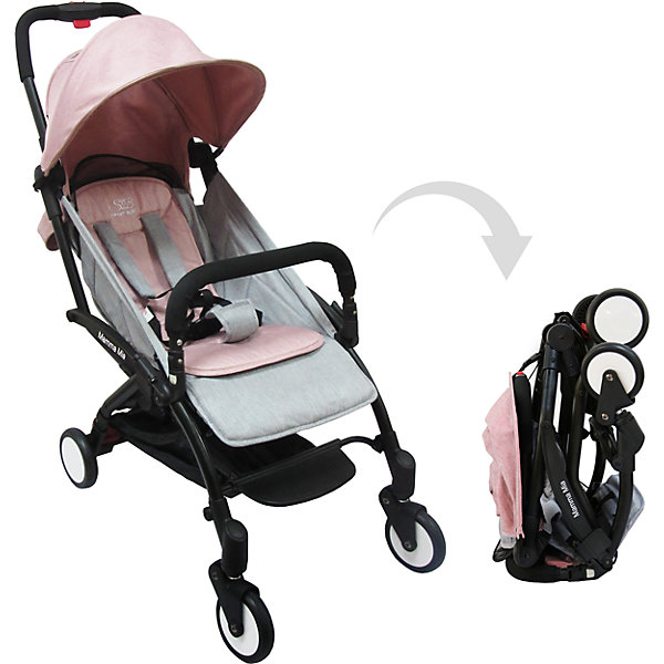Прогулочная коляска Sweet Baby Mamma Mia Linen Bahamas, серо-розовая Прогулочная коляска Sweet Baby Mamma Mia Linen Bahamas, серо-розоваяПрогулочные коляски<br>Характеристики товара:<br><br>• цвет: Linen Bahamas, серо-розовый<br>• алюминиевая рама.<br>• регулируемая ремешком спинка коляски, угол наклона 175 градусов<br>• на сиденье со спинкой находится съемный матрасик с прорезями для ремней<br>• защитный съемный бампер перед ребенком<br>• пластиковая подножка для подросшего ребенка<br>• капюшон со смотровым окошком<br>• цельная ручка коляски с накладкой<br>• полиуретановые колеса<br>• передние поворотные (без блокировки)<br>• пружинная амортизация на передних колесах<br>• тип тормоза: ножной, на одном из задних колес<br>• механизм складывания: книжка<br>• коляска складывается одной рукой вместе с прогулочным блоком<br>• имеется ремень для переноски коляски на плече<br><br>Размер коляски: 67х45х103 см<br>Размер коляски в сложенном виде: 20х43х57 см<br>Вес коляски: 5,8 кг<br>Размер упаковки: 95х46х97 см<br>Вес в упаковке: 7,7 кг<br><br>Прогулочная коляска Mamma Mia бренда Sweet Baby имеет небольшой вес и компактный размер, что идеально для родителей, путешествующих с ребенком. В сложенном виде она очень компактна и без труда влезет в багажник или на полку самолета.<br><br>Прогулочную коляску Mamma Mia Linen Bahamas, Sweet Baby, цвет серо-розовый можно купить в нашем интернет-магазине.<br><br>Ширина мм: 950<br>Глубина мм: 460<br>Высота мм: 970<br>Вес г: 7770<br>Цвет: светло-розовый<br>Возраст от месяцев: 0<br>Возраст до месяцев: 36<br>Пол: Унисекс<br>Возраст: Детский<br>SKU: 5614396
