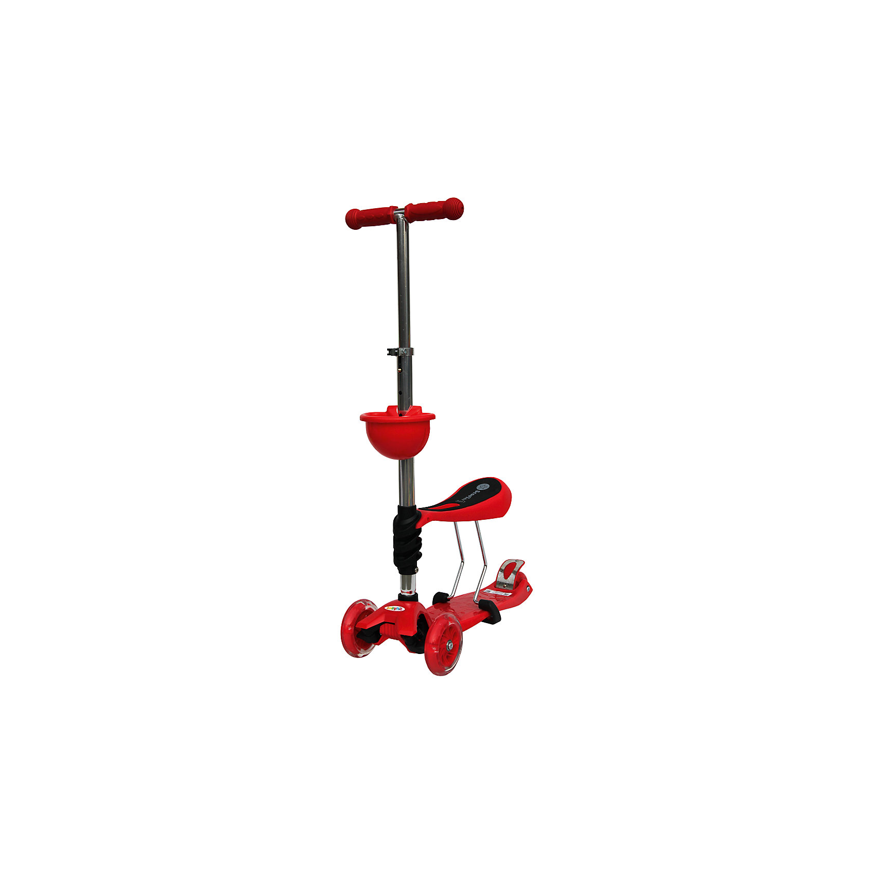 Самокат, красный, ScooterOK Tolocar Самокат, красный, ScooterOK TolocarСамокаты<br>Особенности самоката-толокара Babyhit ScooterOk Tolocar:<br>• Для детей от 3-х лет<br>• Регулируемая по высоте ручка (от 65 до 90 см) <br>• Силиконовые колеса со светодиодной подсветкой<br>• Задние сдвоенные колеса для большей устойчивости<br>• Съемное сидение, превращающее самокат в толокар (на высоте 40 см)<br>• Корзинка для мелочей<br>• Усиленная платформа <br>• Высокое качество применяемых материалов<br>• Диаметр колес: передние – 120 мм, задние – 80 мм<br>• Максимальная нагрузка - до 40 кг<br><br>Ширина мм: 600<br>Глубина мм: 145<br>Высота мм: 280<br>Вес г: 3660<br>Цвет: желтый<br>Возраст от месяцев: 36<br>Возраст до месяцев: 2147483647<br>Пол: Унисекс<br>Возраст: Детский<br>SKU: 5614427