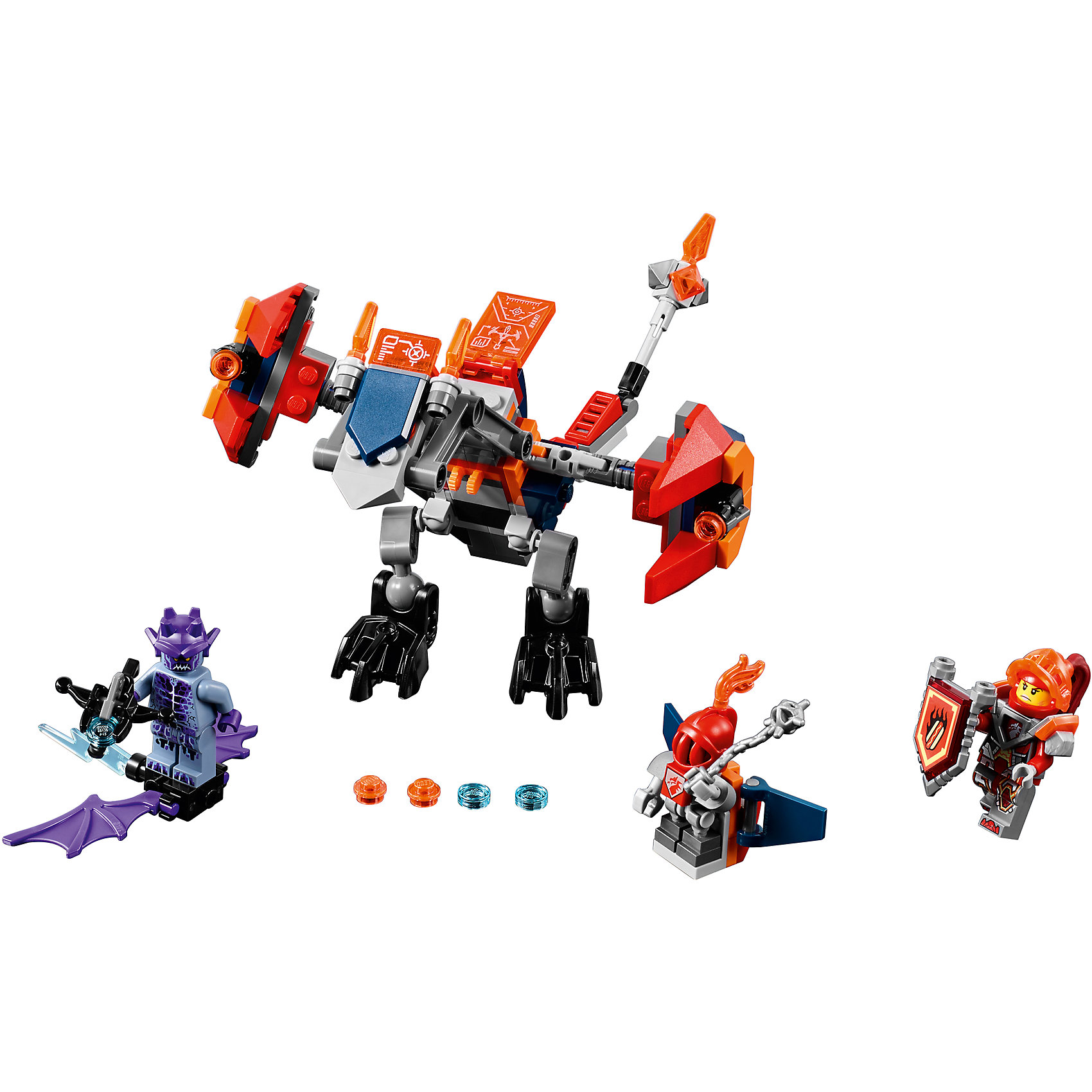Конструктор Lego Nexo Knights 70361: Дракон Мэйси Конструктор Lego Nexo Knights 70361: Дракон МэйсиПластмассовые конструкторы<br>Характеристики товара:<br><br>• возраст: от 7 лет;<br>• материал: пластик;<br>• в комплекте: 153 детали;<br>• количество минифигурок: 3;<br>• размер упаковки: 26,2х14,1х4,8 см;<br>• вес упаковки: 195 гр.;<br>• страна производитель: Чехия.<br><br>Конструктор Lego Nexo Knights «Дракон Мэйси» входит в серию Лего Нексо Найтс, которая повествует о королевстве Найтония и отважных рыцарях Нексо. Мэйси — храбрая девушка-рыцарь. В борьбе с соперниками ей помогает ее дракон, стреляющий острыми шипами.<br><br>Из элементов конструктора предстоит собрать 3 фигурки и дракона. С ними дети могут придумывать свои захватывающие сюжеты для игры. В набор также включены нексо-силы, которые можно отсканировать через приложение и играть в игру. Сборка конструктора развивает у ребенка логическое мышление, моторику рук, усидчивость.<br><br>Конструктор Lego Nexo Knights «Дракон Мэйси» можно приобрести в нашем интернет-магазине.<br><br>Ширина мм: 260<br>Глубина мм: 144<br>Высота мм: 53<br>Вес г: 196<br>Возраст от месяцев: 84<br>Возраст до месяцев: 2147483647<br>Пол: Мужской<br>Возраст: Детский<br>SKU: 5619988