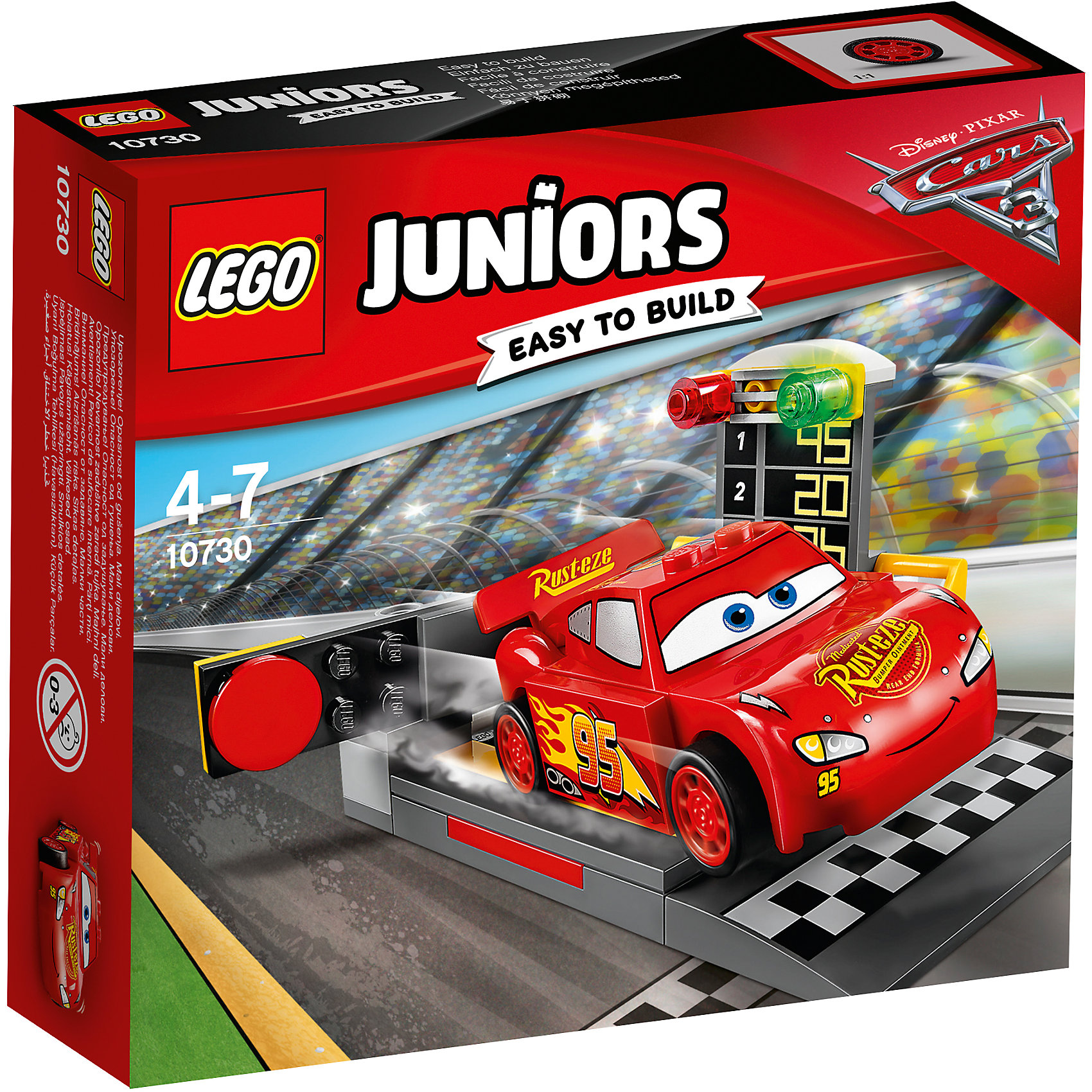 LEGO Juniors 10730: Устройство для запуска Молнии МакКуина LEGO Juniors 10730: Устройство для запуска Молнии МакКуинаПластмассовые конструкторы<br><br><br>Ширина мм: 159<br>Глубина мм: 142<br>Высота мм: 50<br>Вес г: 118<br>Возраст от месяцев: 48<br>Возраст до месяцев: 84<br>Пол: Мужской<br>Возраст: Детский<br>SKU: 5620064