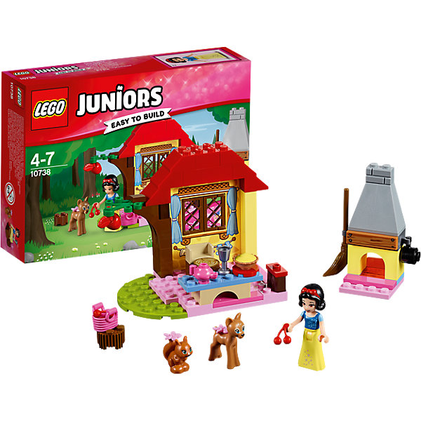 LEGO Juniors 10738: Лесной домик Белоснежки LEGO Juniors 10738: Лесной домик БелоснежкиПластмассовые конструкторы<br>Характеристики товара: <br><br>• возраст: от 2 лет;<br>• материал: пластик;<br>• в комплекте: 67 деталей, 1 минифигурка, 2 фигурки животных;<br>• размер упаковки: 19,1х14,1х4,6 см;<br>• вес упаковки: 250 гр.;<br>• страна производитель: Китай.<br><br>Конструктор Lego Duplo «Лесной домик Белоснежки» позволит собрать уютный домик, в котором живет Белоснежка со своими лесными друзьями. В домике есть камин, который согреет холодными вечерами. У окна расположен столик для чаепития. У домика открываются окошки.<br><br>Конструктор Lego Duplo «Лесной домик Белоснежки» можно приобрести в нашем интернет-магазине.<br><br>Ширина мм: 193<br>Глубина мм: 142<br>Высота мм: 50<br>Вес г: 153<br>Возраст от месяцев: 48<br>Возраст до месяцев: 84<br>Пол: Мужской<br>Возраст: Детский<br>SKU: 5620066