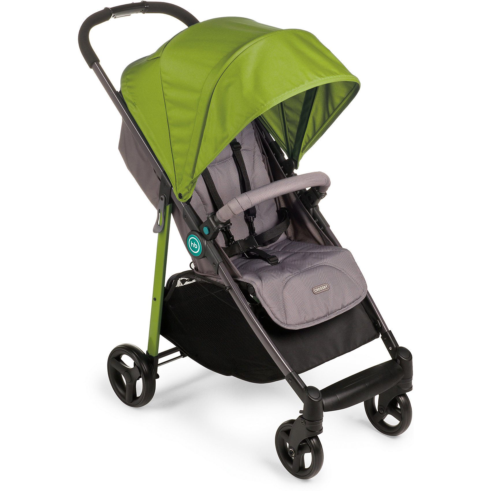 Прогулочная коляска Happy Baby Crossby, зеленый Прогулочная коляска Happy Baby Crossby, зеленыйПрогулочные коляски для лета<br>Модель CROSSBY создана в минималистичном стиле, при этом сочетая в себе максимально необходимое количество характеристик для комфортных прогулок и путешествий. Благодаря амортизация на передних и задних колесах, CROSSBY способна передвигаться по любой дороге, включая не глубокий снег. Эта всесезонная коляска укомплектована чехлом на ножки, дождевиком и москитной сеткой. Имеет широкое сиденье с возможностью плавной регулировки угла наклона спинки, большой капюшон со смотровым окошком, вместительную корзину для покупок. Обивка коляски выполнена из современных высокотехнологичных тканей, что создает дополнительный комфорт для ребенка и мамы.<br><br>Ширина мм: 830<br>Глубина мм: 210<br>Высота мм: 445<br>Вес г: 10050<br>Возраст от месяцев: 7<br>Возраст до месяцев: 36<br>Пол: Унисекс<br>Возраст: Детский<br>SKU: 5620084