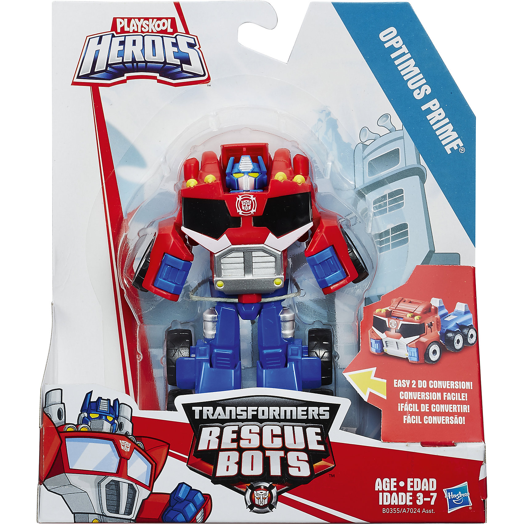 Трансформер, Playskool heroes, Optimus Prime Трансформер, Playskool heroes, Optimus PrimeИдеи подарков<br>Характеристики товара:<br><br>• возраст от 3 лет;<br>• материал: пластик;<br>• высота робота 13 см;<br>• размер упаковки 24,1х16,2х5,8 см;<br>• вес упаковки 140 гр.;<br>• страна производитель: Китай.<br><br>Трансформеры-динозавры Playskool Heroes — персонажи известного фильма «Трансформеры» про роботов-трансформеров, которые превращаются а машины. Благодаря шарнирным механизмам игрушка легко трансформируется из робота в еще одну фигурку. С обеими фигурками можно придумывать увлекательные игры. Робот выполнен из качественного прочного пластика.<br><br>Трансформеров-динозавров Playskool Heroes можно приобрести в нашем интернет-магазине.<br><br>Ширина мм: 58<br>Глубина мм: 162<br>Высота мм: 241<br>Вес г: 140<br>Возраст от месяцев: 36<br>Возраст до месяцев: 84<br>Пол: Мужской<br>Возраст: Детский<br>SKU: 5622049