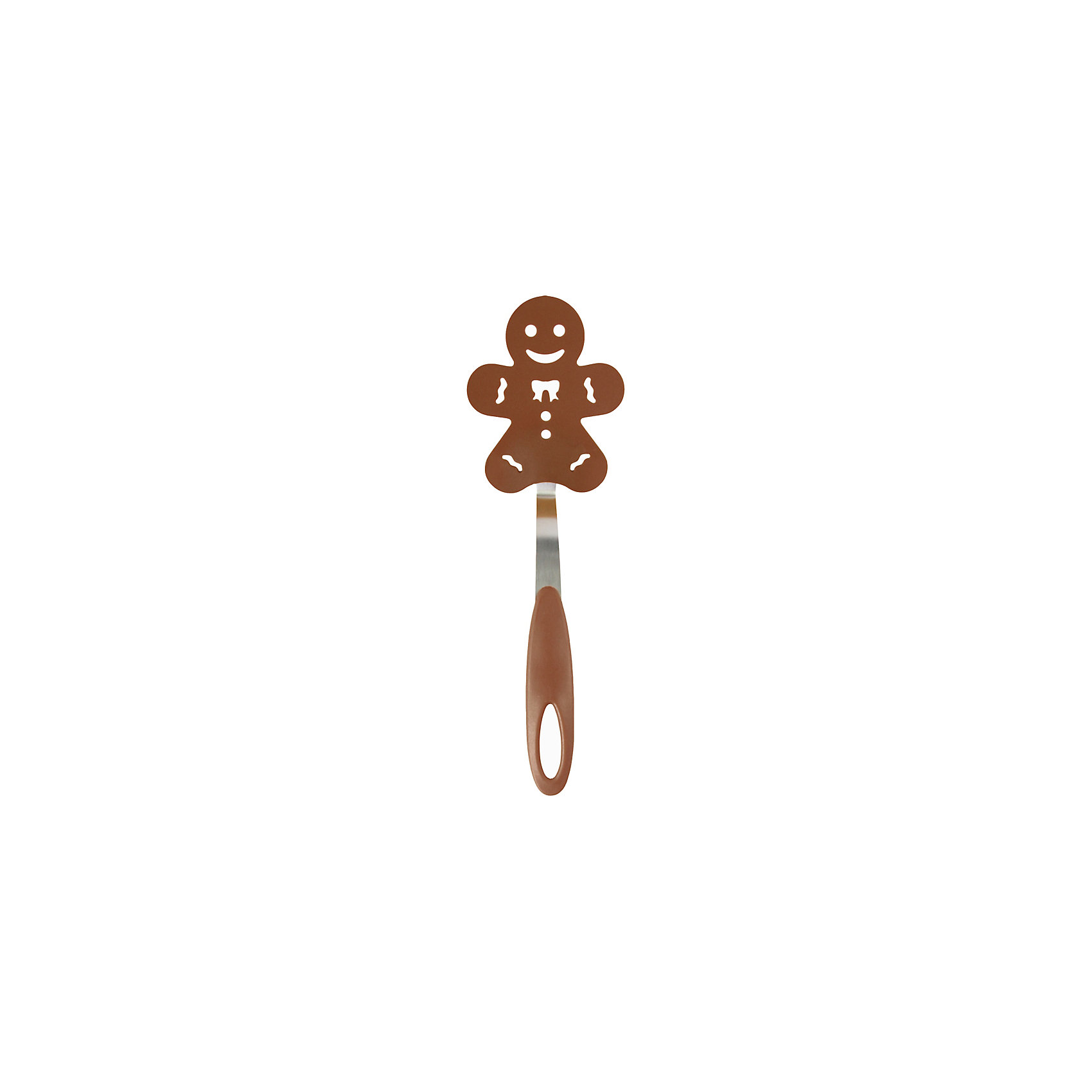 Лопатка для блинов Пряничный человечек PT-Gingerbread, Mallony Лопатка для блинов Пряничный человечек PT-Gingerbread, MallonyБытовая техника для кухни<br>Лопатка для блинов Пряничный человечек PT-Gingerbread, Mallony (Маллони)<br><br>Характеристики:<br><br>• оригинальный дизайн<br>• ручка с отверстием для подвешивания<br>• размер: 27х9,3 см<br>• материал: нержавеющая сталь, нейлон<br>• температура использования: от -40°С до +230°С<br>• размер упаковки: 7х9х28 см<br>• вес: 59 грамм<br><br>Лопатка Пряничный человечек украсит интерьер вашей кухни и поможет приготовить вкусные блины. Лопатка выполнена в форме пряничного человечка, который всегда будет радовать вас во время приготовления еды. Ручка лопатки изготовлена из нейлона и имеет отверстие для подвешивания. С его помощью вы сможете повесить лопатку в любое удобное место.<br><br>Лопатку для блинов Пряничный человечек PT-Gingerbread, Mallony (Маллони) вы можете купить в нашем интернет-магазине.<br><br>Ширина мм: 280<br>Глубина мм: 90<br>Высота мм: 70<br>Вес г: 59<br>Возраст от месяцев: 216<br>Возраст до месяцев: 1188<br>Пол: Унисекс<br>Возраст: Детский<br>SKU: 5622840