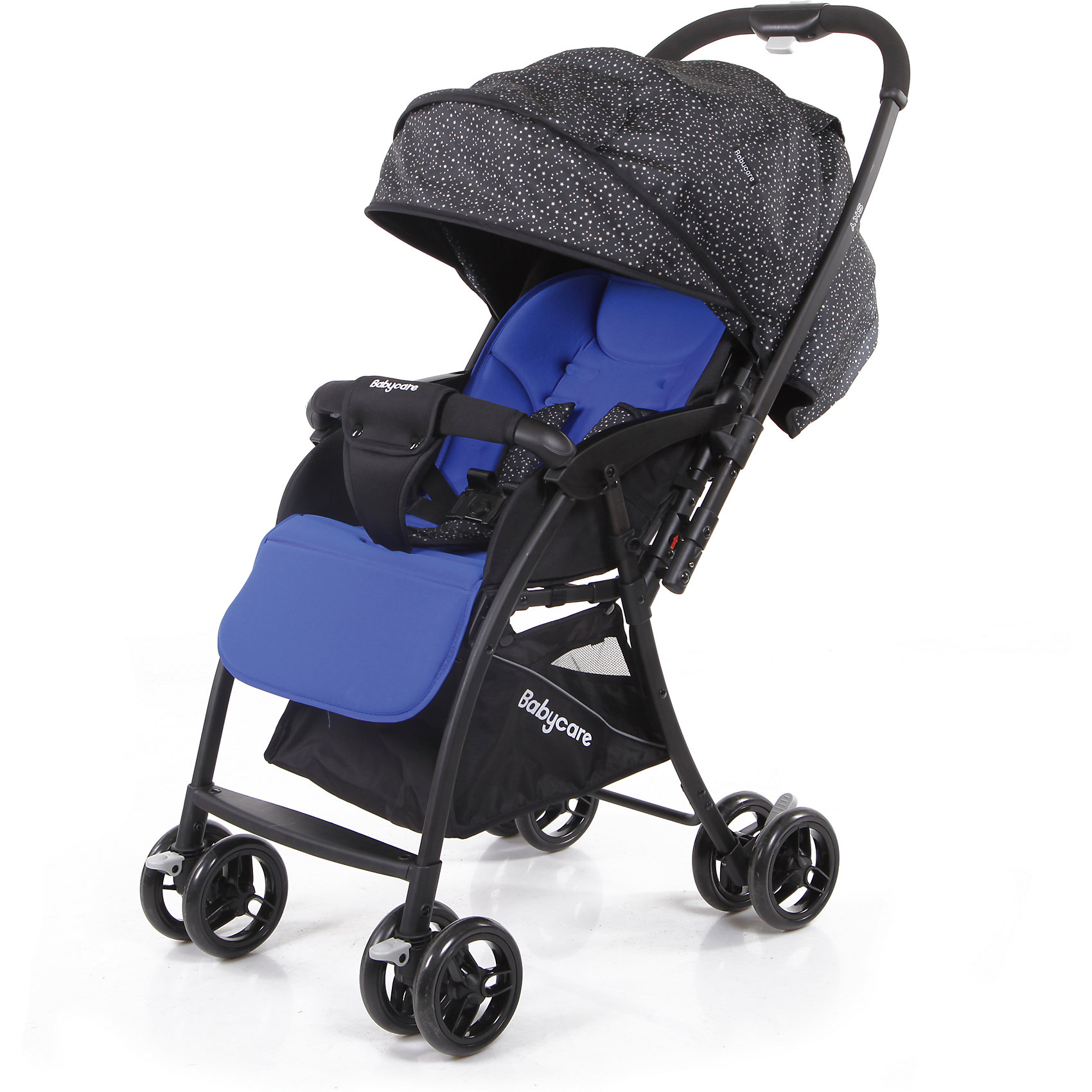 Прогулочная коляска Baby Care Sky, синий Прогулочная коляска Baby Care Sky, синийПрогулочные коляски<br>Характеристики коляски<br><br>Прогулочный блок:<br><br>• регулируемый угол наклона спинки;<br>• регулируемая подножка;<br>• 5-ти точечные ремни безопасности;<br>• бампер обтянут мягкой тканью, отводится в сторону;<br>• капюшон оснащен смотровыми окошками;<br>• чехол на ножки защищает от ветра и непогоды;<br>• корзина для покупок вмещает до 3 кг;<br>• материал: пластик, полиэстер.<br><br>Рама коляски: <br><br>• перекидная ручка коляски;<br>• сдвоенные колеса;<br>• плавающие передние колеса с ручной фиксацией;<br>• амортизация передних колес;<br>• тип складывания: книжка;<br>• стоит в вертикальном положении в сложенном состоянии;<br>• тип тормоза – ножной;<br>• коляска складывается одной рукой;<br>• материал рамы: алюминий.<br><br>Размеры:<br><br>• размер коляски: 83х47х98 см;<br>• размер в сложенном виде: 30х47х93 см;<br>• диаметр колес: 13,4 см;<br>• ширина сиденья: 34 см;<br>• размер корзины: 31х31х18 см;<br>• вес коляски: 4,7 кг;<br>• размер упаковки: 73х46х21 см;<br>• вес в упаковке: 6,2 кг. <br><br>Прогулочную коляску Baby Care Sky, цвет синий можно купить в нашем интернет-магазине.<br><br>Ширина мм: 730<br>Глубина мм: 460<br>Высота мм: 210<br>Вес г: 6200<br>Возраст от месяцев: 6<br>Возраст до месяцев: 36<br>Пол: Мужской<br>Возраст: Детский<br>SKU: 6668625