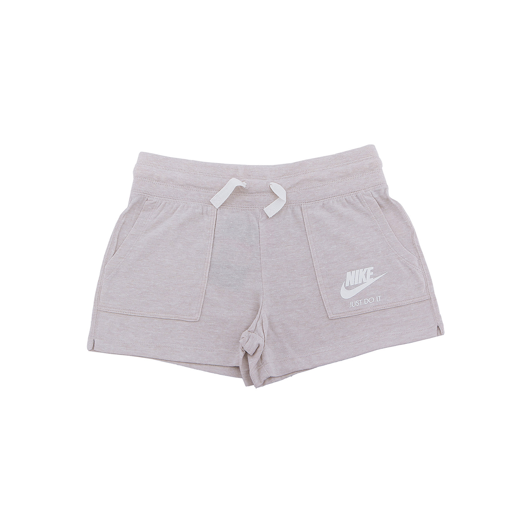 Шорты NIKE Шорты NIKEШорты, бриджи, капри<br>Шорты NIKE<br><br>Состав:<br>хлопок 60%, полиэстер 40%<br><br>Ширина мм: 191<br>Глубина мм: 10<br>Высота мм: 175<br>Вес г: 273<br>Цвет: бежевый<br>Возраст от месяцев: 156<br>Возраст до месяцев: 168<br>Пол: Унисекс<br>Возраст: Детский<br>Размер: 158/170,147/158<br>SKU: 6676468