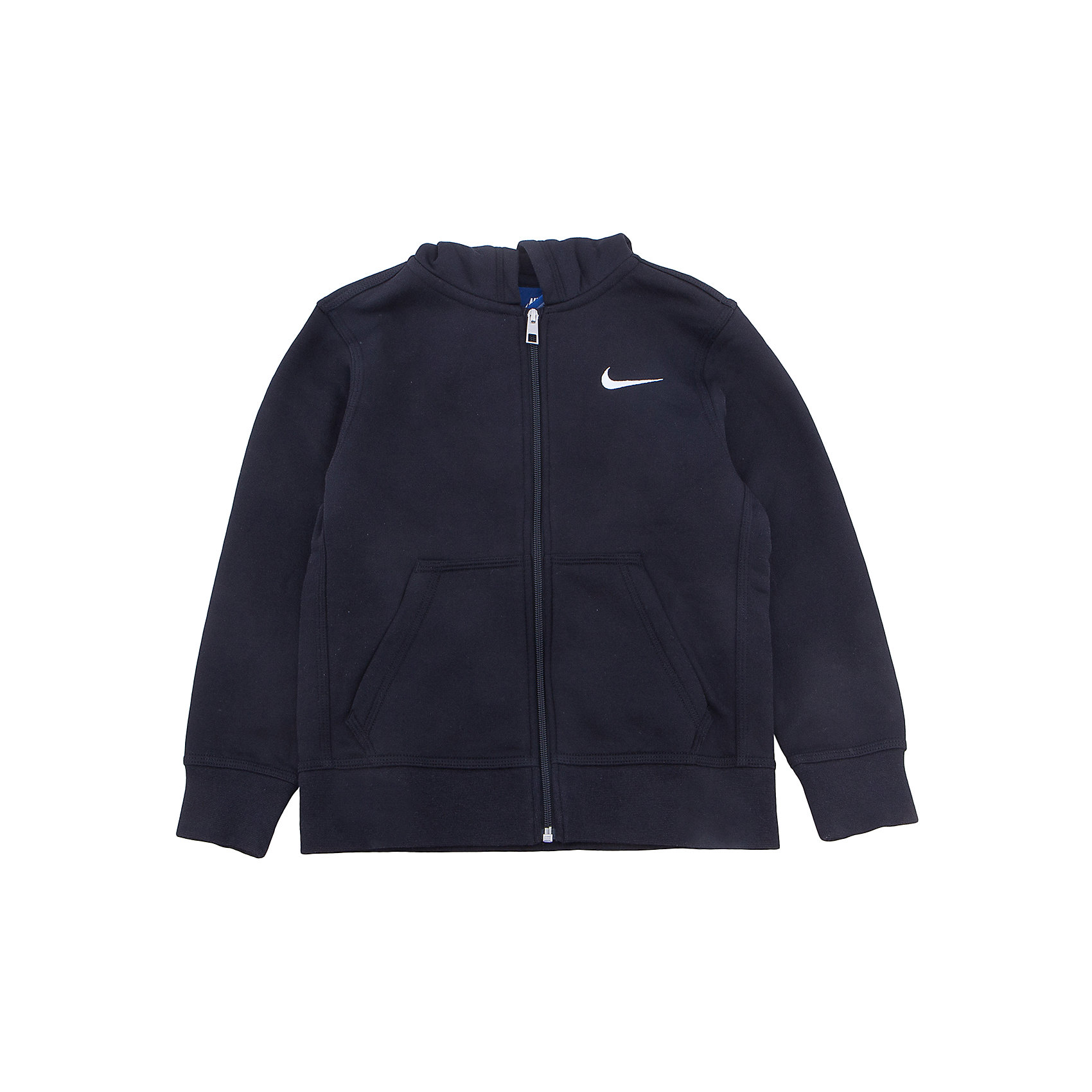 Толстовка NIKE Толстовка NIKEТолстовки<br>Толстовка NIKE<br>Худи для мальчиков Nike YA76 Brushed Fleece Graphic Full-Zip для холодной погоды. изделие сделано из мягкой смесовой ткани на основе хлопка и отделано резинкой для комфортной посадки и защиты от холода. Особенности: капюшон с принтом на подкладке для защиты от холода, карман кенгуру для хранения мелочей и защиты рук от холода, резинка на манжетах и нижней кромке для плотного прилегания.<br>Состав:<br>Основн: Хлопок 80%, Полиэстер, 20%, Подкл: Хлопок 100%<br><br>Ширина мм: 190<br>Глубина мм: 74<br>Высота мм: 229<br>Вес г: 236<br>Цвет: черный<br>Возраст от месяцев: 168<br>Возраст до месяцев: 1188<br>Пол: Унисекс<br>Возраст: Детский<br>Размер: 170,122/128,128/134,134/140,147/158<br>SKU: 6676715