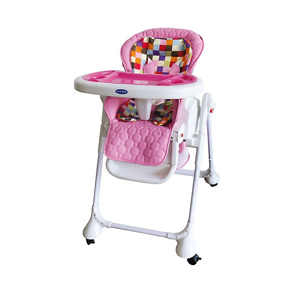 Стульчик для кормления Luxor Multicolor, Sweet Baby, Rosa Стульчик для кормления Luxor Multicolor, Sweet Baby, RosaСтульчики для кормления<br>Характеристика товара:<br><br>• цвет: Rosa<br>• используется в качестве стульчика для кормления или шезлонга для сна<br>• наклон спинки регулируется, устанавливается в горизонтальное положение<br>• регулируемая по высоте спинка (5 уровней)<br>• угол наклона спинки регулируется (3 положения)<br>• регулируемая длина подножки (3 уровня)<br>• чехол из экокожи<br>• яркий вкладыш из мягкой гипоаллергенной ткани (снимается)<br>• сетчато-текстильная корзина для аксессуаров<br>• 5-точечные ремни безопасности с надежным замком и мягкими накладками<br>• 3 позиции глубины и высоты подноса<br>• съемная верхняя накладка на поднос и 2 углубления для посуды<br>• 4 колеса со стоперами<br>• компактные размеры и устойчивость в сложенном виде<br>• возраст: от 0 месяцев<br>• материал рамы: металл, пластик<br>• страна производства: Китай<br>• вес: 15 кг<br>• размер упаковки: 91х30х65 см<br><br>Стульчик для кормления Luxor Multicolor Sweet Baby с уникальной функцией –<br>ручным механизмом качания!<br><br>Компактный стульчик для кормления теперь может быть и кроваткой – Вы сможете заняться любым делом, параллельно убаюкивая своего малыша.<br><br>Стульчик легко перемещается, а это значит, что Вы сможете убаюкать крошку там, где Вам удобно.<br><br>Стульчик для кормления Luxor Multicolor, Sweet Baby, Rosa можно купить в нашем интернет-магазине.<br><br>Ширина мм: 850<br>Глубина мм: 630<br>Высота мм: 1080<br>Вес г: 9500<br>Возраст от месяцев: 0<br>Возраст до месяцев: 36<br>Пол: Унисекс<br>Возраст: Детский<br>SKU: 6680141