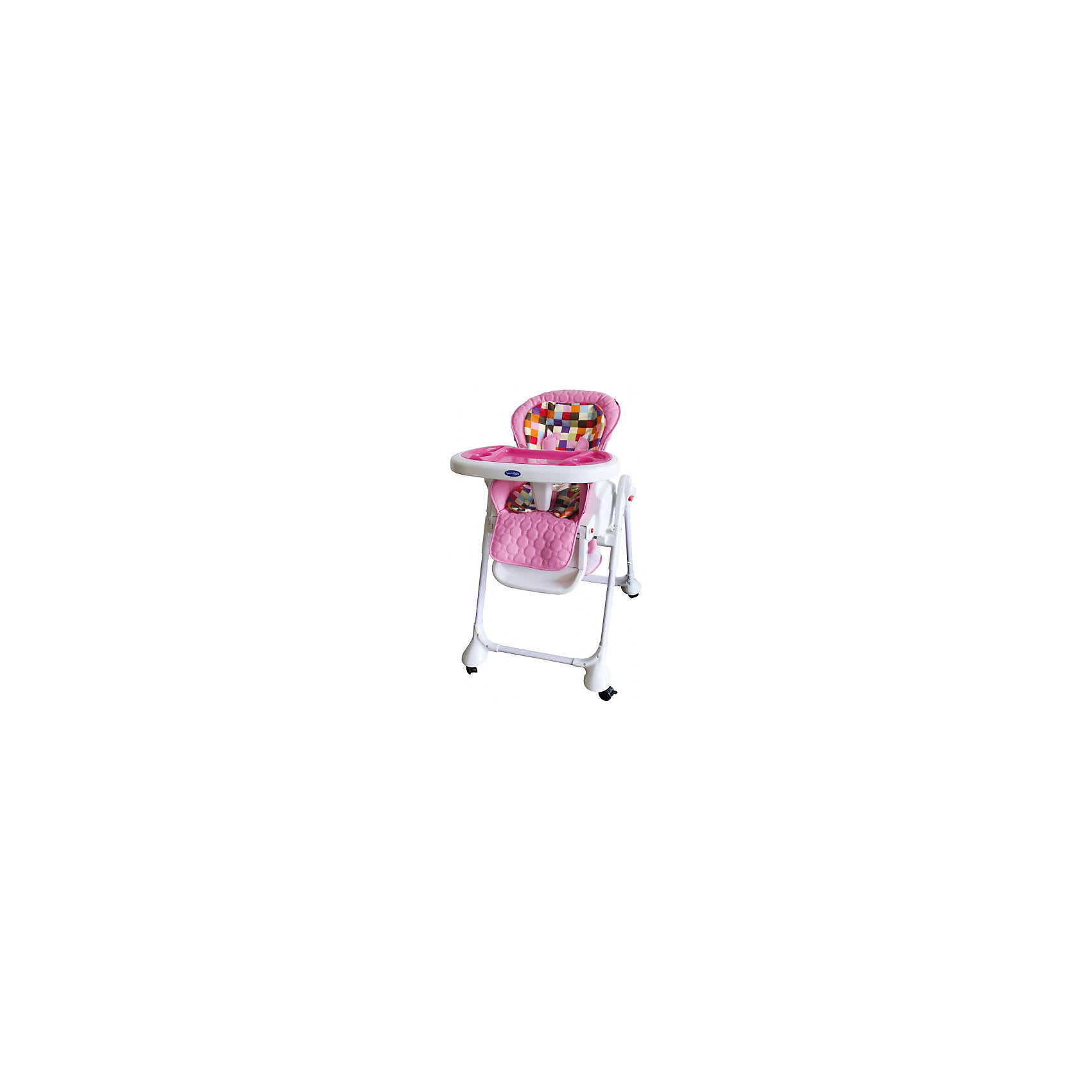 Стульчик для кормления Luxor Multicolor, Sweet Baby, Rosa Стульчик для кормления Luxor Multicolor, Sweet Baby, RosaСтульчики для кормления<br>Характеристика товара:<br><br>• цвет: Rosa<br>• используется в качестве стульчика для кормления или шезлонга для сна<br>• наклон спинки регулируется, устанавливается в горизонтальное положение<br>• регулируемая по высоте спинка (5 уровней)<br>• угол наклона спинки регулируется (3 положения)<br>• регулируемая длина подножки (3 уровня)<br>• чехол из экокожи<br>• яркий вкладыш из мягкой гипоаллергенной ткани (снимается)<br>• сетчато-текстильная корзина для аксессуаров<br>• 5-точечные ремни безопасности с надежным замком и мягкими накладками<br>• 3 позиции глубины и высоты подноса<br>• съемная верхняя накладка на поднос и 2 углубления для посуды<br>• 4 колеса со стоперами<br>• компактные размеры и устойчивость в сложенном виде<br>• возраст: от 0 месяцев<br>• материал рамы: металл, пластик<br>• страна производства: Китай<br>• вес: 15 кг<br>• размер упаковки: 91х30х65 см<br><br>Стульчик для кормления Luxor Multicolor Sweet Baby с уникальной функцией –<br>ручным механизмом качания!<br><br>Компактный стульчик для кормления теперь может быть и кроваткой – Вы сможете заняться любым делом, параллельно убаюкивая своего малыша.<br><br>Стульчик легко перемещается, а это значит, что Вы сможете убаюкать крошку там, где Вам удобно.<br><br>Стульчик для кормления Luxor Multicolor, Sweet Baby, Rosa можно купить в нашем интернет-магазине.<br><br>Ширина мм: 850<br>Глубина мм: 630<br>Высота мм: 1080<br>Вес г: 9500<br>Возраст от месяцев: 0<br>Возраст до месяцев: 36<br>Пол: Унисекс<br>Возраст: Детский<br>SKU: 6680141