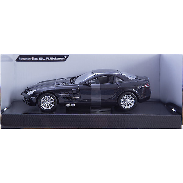 Машина MERCEDES-BENZ SLR MCLAREN, 1:24, черная Машина MERCEDES-BENZ SLR MCLAREN, 1:24, чернаяМашинки<br>Характеристики:<br><br>• возраст: от 3 лет;<br>• материал: пластик, металл;<br>• масштаб: 1:24;<br>• размер упаковки: 24,5х11,5х10,2 см;<br>• вес упаковки: 577 гр.;<br>• страна производитель: Китай.<br><br>Машина «Mercedes-Benz SLR Mclaren» черная представляет собой уменьшенную копию настоящего автомобиля Mercedes. У машинки открываются двери, багажник и капот. Игрушка выполнена из качественных прочных материалов. С ней мальчишки смогут устроить захватывающие заезды и гонки.<br><br>Машину «Mercedes-Benz SLR Mclaren» черную можно приобрести в нашем интернет-магазине.<br><br>Ширина мм: 245<br>Глубина мм: 112<br>Высота мм: 102<br>Вес г: 577<br>Возраст от месяцев: 36<br>Возраст до месяцев: 84<br>Пол: Мужской<br>Возраст: Детский<br>SKU: 6722024