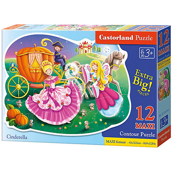 Макси-пазл Castorland Золушка, 12 деталей Макси-пазл Castorland Золушка, 12 деталейПазлы для малышей<br>Характеристики:<br><br>• возраст: от 3 лет<br>• количество деталей: 12 деталей MAXI<br>• размер собранного пазла: 45х32,5 см.<br>• материал: картон<br>• упаковка: картонная коробка<br>• размер упаковки: 32x4,7x22 см.<br>• вес: 400 гр.<br>• страна обладатель бренда: Польша<br><br>Из 12 больших элементов пазла ребенок соберет красочную картинку с изображением Золушки, собирающейся на бал. Благодаря фигурной форме картинки, процесс сбора элементов в одно изображение будет увлекательным и интересным.<br><br>Пазл Золушка, 12 деталей MAXI, Castorland (Касторленд) можно купить в нашем интернет-магазине.<br><br>Ширина мм: 320<br>Глубина мм: 220<br>Высота мм: 47<br>Вес г: 400<br>Возраст от месяцев: 36<br>Возраст до месяцев: 2147483647<br>Пол: Женский<br>Возраст: Детский<br>SKU: 6725119