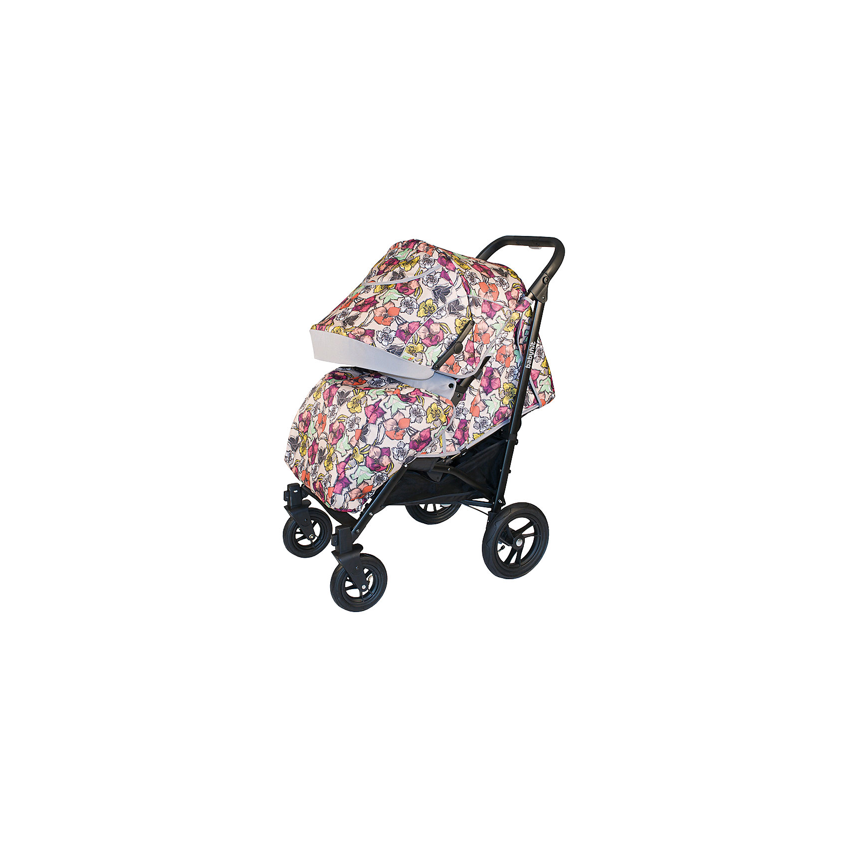 Коляска-трость Baby Hit Drive Flowers на черной раме Коляска-трость Baby Hit Drive Flowers на черной рамеКоляски-трости<br>Характеристики коляски<br><br>Прогулочный блок:<br><br>• спинка опускается почти до положения лежа, угол наклона 160 градусов;<br>• регулируемая подножка, 2 положения;<br>• съемный защитный бампер, мягкий паховый ограничитель;<br>• капюшон «батискаф», опускается почти до бампера;<br>• на капюшоне имеется сетчатое смотровое окошко под клапаном, карман для мелочей;<br>• материал: пластик, полиэстер;<br>• длина спального места: 80 см;<br>• ширина сиденья: 36 см;<br>• глубина сиденья: 24 см;<br>• высота спинки: 46 см.<br><br>Рама коляски:<br><br>• надувные колеса, разный диаметр на передней и задней оси;<br>• передние поворотные колеса с фиксацией;<br>• наличие амортизаторов;<br>• тип тормоза: ножной;<br>• тип складывания: трость, фиксатор от раскладывания, ручка для переноски коляски;<br>• коляска складывается вместе с прогулочным блоком;<br>• материал: алюминий, пластик, колеса – ПВХ;<br>• диаметр колес: 18 см, 25 см.<br><br>Размер коляски: 105х85х56 см<br>Размер коляски в разложенном виде: 110х36х38 см<br>Вес коляски: 10,5 кг<br>Размер упаковки: 94х30х21 см<br>Вес в упаковке: 12,6 кг<br><br>Дополнительная комплектация:<br><br>• чехол на ножки;<br>• дождевик;<br>• москитная сетка;<br>• корзина для покупок;<br>• насос;<br>• инструкция.<br><br>ВНИМАНИЕ!!! Второе и последующие фото показывают функционал товара. Первое фото является оригинальным.<br><br>Прогулочную коляску DRIVE-FLOWERS, Babyhit, цветы, чёрная рама можно купить в нашем интернет-магазине.<br><br>Ширина мм: 300<br>Глубина мм: 210<br>Высота мм: 940<br>Вес г: 12600<br>Возраст от месяцев: 7<br>Возраст до месяцев: 36<br>Пол: Унисекс<br>Возраст: Детский<br>SKU: 6725325