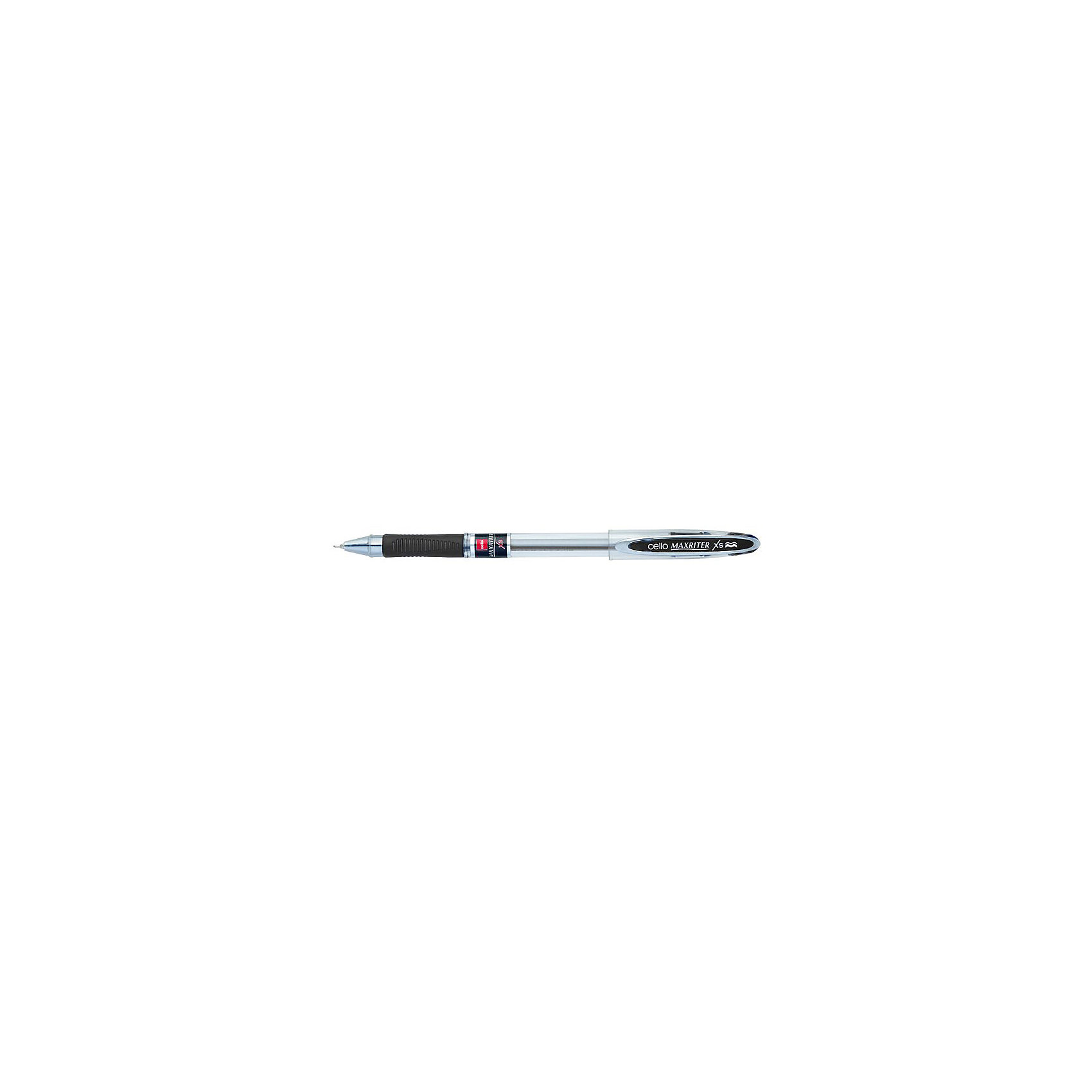 Cello Ручка шариковая MAXRITER XS 0,7мм, черная Cello Ручка шариковая MAXRITER XS 0,7мм, чернаяПисьменные принадлежности<br>Ручка MAXRITER XS - это новое прочтение классики. Модель сохраняет все достоинства классической модели MAXRITER: увеличенный запас чернил, обеспечивающий рекордную протяженность письма (4000 м), суперпрочный пишущий узел из сплава никеля и серебра, гарантирующий мягкое и плавное письмо с наименьшими усилиями и эргономичную форму грипа для пальцев, создающую дополнительный комфорт при письме. При этом модель MAXRITER XS имеет более современный дизайн и улучшенную формулу чернил, обеспечивающую еще более гладкое, мягкое и ровное письмо, на стержне окно для контроля уровня чернил. Игольчатый пишущий узел толщиной 0,7 мм, цвет чернил - черный.<br><br>Ширина мм: 148<br>Глубина мм: 10<br>Высота мм: 15<br>Вес г: 10<br>Возраст от месяцев: 36<br>Возраст до месяцев: 2147483647<br>Пол: Унисекс<br>Возраст: Детский<br>SKU: 6725438