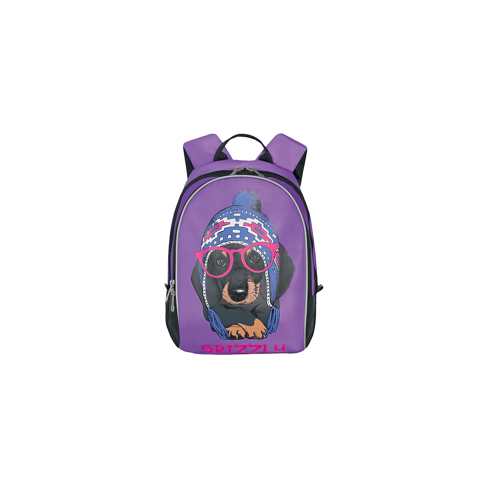 Grizzly рюкзак детский 2 отделения Grizzly рюкзак детский 2 отделенияРюкзаки<br>Рюкзак , два отделения, внутренний карман, укрепленная спинка, дополнительная ручка-петля, укрепленные лямки, светоотражающие элементы с четырех сторон.<br>Вес, г: 398<br>Размер, см: 29х38х18<br>Состав: Нейлон<br>Наличие светоотражающих элементов: да<br>Материал: Нейлон<br>Спина: полужесткая<br>Наличие дополнительных карманов внутри: да<br>Дно выбрать: Мягкое<br>Количество отделений внутри: 2<br>Боковые карманы: нет<br>Замок: Молния<br>Вмещает А4: да<br><br>Ширина мм: 290<br>Глубина мм: 180<br>Высота мм: 380<br>Вес г: 398<br>Возраст от месяцев: 60<br>Возраст до месяцев: 84<br>Пол: Женский<br>Возраст: Детский<br>SKU: 6727474
