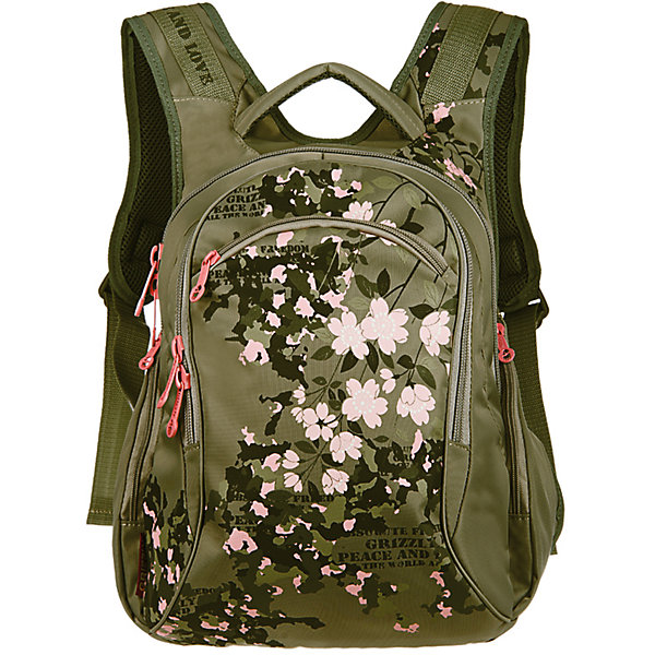 Рюкзак Grizzly 2 отделения Рюкзак Grizzly 2 отделенияРюкзаки<br>Рюкзак молодежный, два отделения, карман на молнии на передней стенке, объемные боковые карманы на молнии, внутренний карман на молнии, внутренний составной пенал-органайзер, укрепленная спинка, мягкая укрепленная ручка, укрепленные лямки.<br>Вес, г: 910<br>Размер, см: 28х36х18<br>Состав: Нейлон <br>Наличие светоотражающих элементов: нет<br>Материал: Нейлон <br>Спина: полужесткая<br>Наличие дополнительных карманов внутри: да<br>Дно выбрать: Мягкое<br>Количество отделений внутри: 2<br>Боковые карманы: да<br>Замок: Молния<br>Вмещает А4: да<br><br>Ширина мм: 280<br>Глубина мм: 180<br>Высота мм: 360<br>Вес г: 910<br>Возраст от месяцев: 72<br>Возраст до месяцев: 192<br>Пол: Женский<br>Возраст: Детский<br>SKU: 6727517