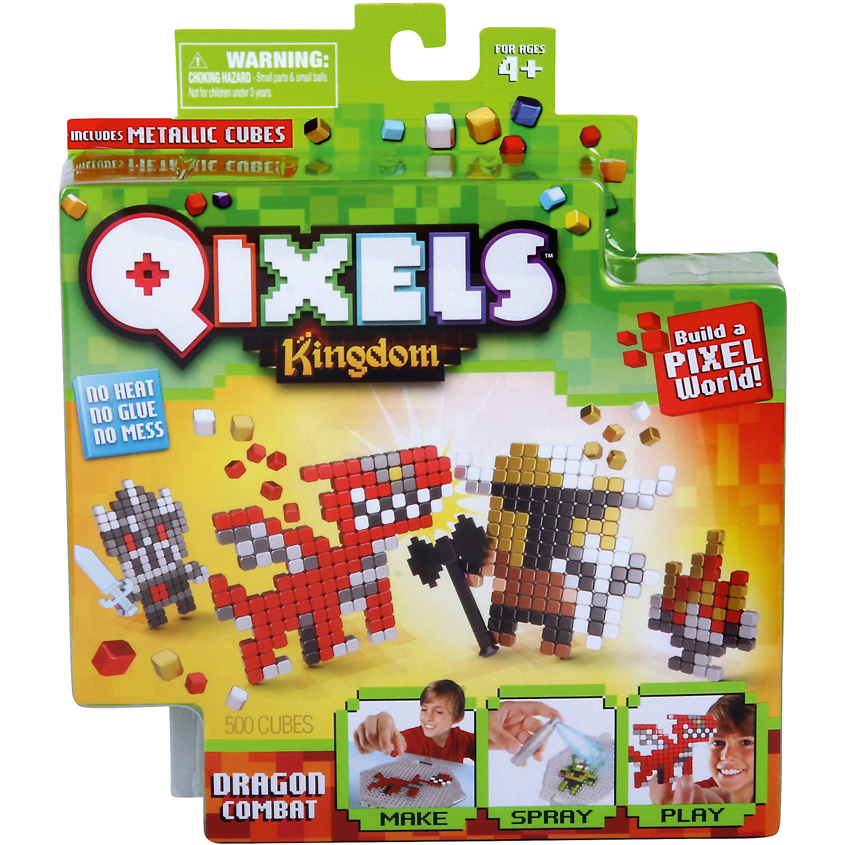 QIXELS Набор для творчества Поединок с драконом QIXELS Набор для творчества Поединок с дракономПластмассовые конструкторы<br>Qixels – кубики, которые скрепляются при помощи воды! Создай свой дизайн, сбрызни водой, оставь на 30 минут и фигурка готова! Состав набора: резервуар для воды, 500 кубиков, 2 дизайн лекала, опора, база, 2 аксессуара, емкость для кубиков и инструкция.<br><br>Ширина мм: 40<br>Глубина мм: 185<br>Высота мм: 210<br>Вес г: 233<br>Возраст от месяцев: 60<br>Возраст до месяцев: 1188<br>Пол: Унисекс<br>Возраст: Детский<br>SKU: 6742253