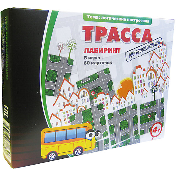 Трасса, Игротека Татьяны Барчан Трасса, Игротека Татьяны БарчанОбучающие карточки<br>Трасса, Игротека Татьяны Барчан.<br><br>Характеристики:<br><br>• Для детей в возрасте: от 4 до 6 лет<br>• В комплекте: 60 карточек-фрагментов дорожного лабиринта, инструкция<br>• Тема: Логические построения<br>• Материал: плотный качественный картон<br>• Производитель: ЦОТР Ребус (Россия)<br>• Упаковка: картонная коробка<br>• Размер упаковки: 180х135х40 мм.<br>• Вес: 185 гр.<br><br>Игра Трасса - это логическая настольная игра для тех, кто не лишен водительского азарта и готов к приключениям. Из карточек с фрагментами дороги необходимо составить трассу для путешествия по намеченному маршруту или проложить кратчайший путь в погоне за нарушителем. В правилах предложены два варианта игры: Погоня - для двух игроков и Маршрут - для индивидуального строительства трассы. <br><br>В первом случае один игрок становится водителем джипа, а второй его преследователем. На столе из любых карточек набора выкладывается трасса, а к ее противоположным концам прикладываются фрагменты с выбранными машинками. В свой ход игрок может повернуть три любые фрагмента трассы, для того чтобы попасть на одну дорогу с преследуемой машинкой, либо наоборот уйти от погони. <br><br>Второй вариант начинается с выбора темы трассы-лабиринта. Например, нужно проложить маршрут для автобуса, который везет пассажиров в цирк. Для этого ребенок из случайно отобранных карточек с фрагментами дороги, раскладывает на столе дорожную карту, в которой соединяет участки дороги в требуемом направлении. Игра развивает внимание, терпение и пространственное воображение, учит решать стратегические задачи.<br><br>Игру Трасса, Игротека Татьяны Барчан можно купить в нашем интернет-магазине.<br><br>Ширина мм: 180<br>Глубина мм: 135<br>Высота мм: 40<br>Вес г: 184<br>Возраст от месяцев: 48<br>Возраст до месяцев: 72<br>Пол: Унисекс<br>Возраст: Детский<br>SKU: 6751372