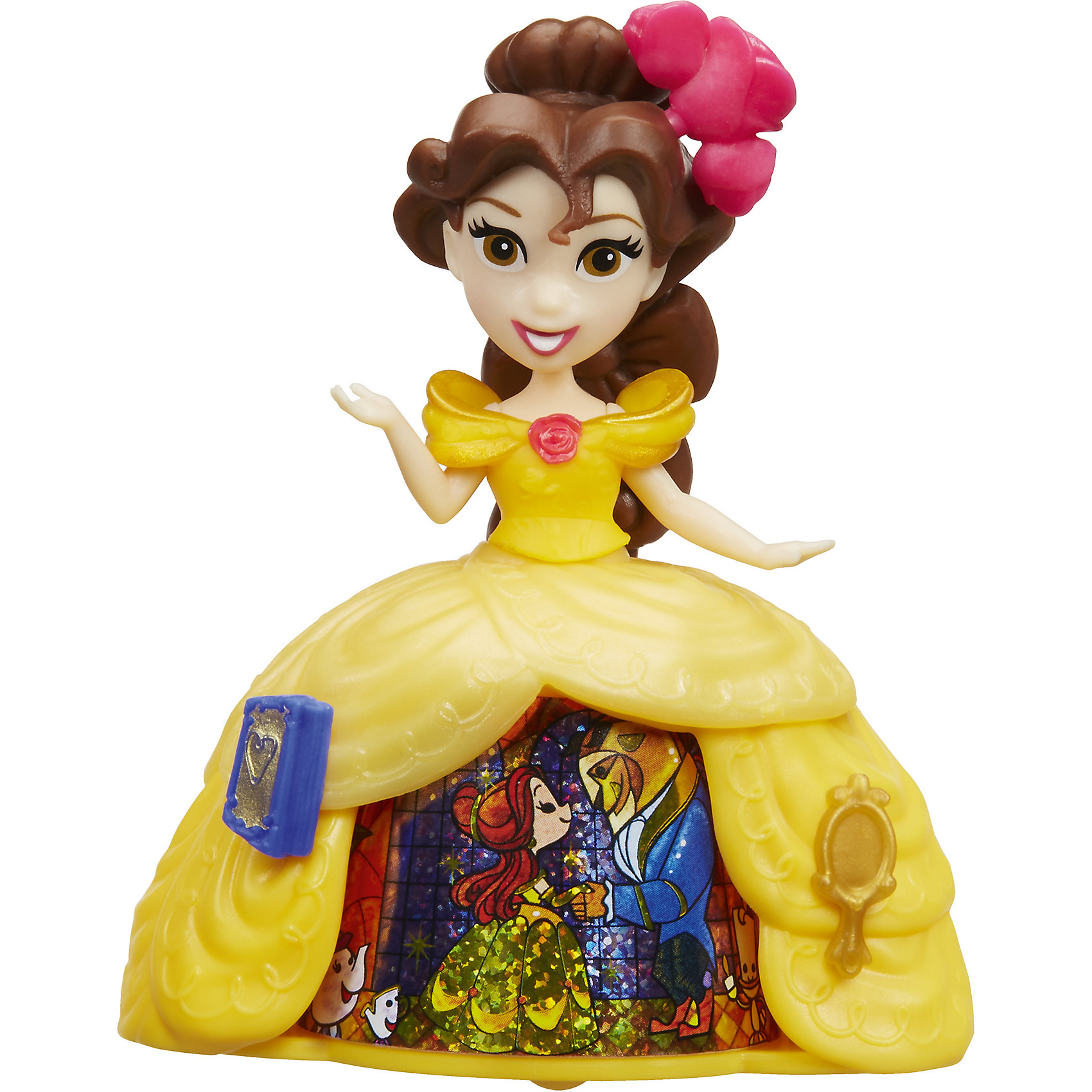 Кукла Принцесса в платье с волшебной юбкой Бель, Принцессы Дисней, Hasbro Кукла Принцесса в платье с волшебной юбкой Бель, Принцессы Дисней, HasbroИдеи подарков<br>Характеристики:<br><br>• возраст: от 4 лет;<br>• материал: пластик;<br>• в комплекте: кукла;<br>• размер упаковки: 17,8х17,8х5,7 см;<br>• вес упаковки: 104 гр.;<br>• страна производитель: Китай.<br><br>Кукла «Принцесса в платье с волшебной юбкой» Hasbro — главная героиня мультфильма Дисней «Красавица и чудовище» принцесса Бэлль. Она одета в желтое платье с необычной волшебной юбкой. Если покатить куклу, то девочка сможет увидеть, как 3 известные сценки из мультфильма сменяют друг друга. <br><br>Куклу «Принцесса в платье с волшебной юбкой» Hasbro можно приобрести в нашем интернет-магазине.<br><br>Ширина мм: 57<br>Глубина мм: 178<br>Высота мм: 178<br>Вес г: 104<br>Возраст от месяцев: 48<br>Возраст до месяцев: 2147483647<br>Пол: Женский<br>Возраст: Детский<br>SKU: 6753126