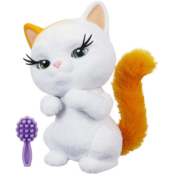 Интерактивная игрушка FurReal Friends Пушистый друг Рыжий котенок Интерактивная игрушка FurReal Friends Пушистый друг Рыжий котенокМягкие игрушки из мультфильмов<br>Характеристики:<br><br>• возраст: от 4 лет;<br>• материал: пластик, плюш;<br>• в комплекте: питомец, расческа;<br>• тип батареек: 2 батарейки LR44;<br>• наличие батареек: демонстрационные в комплекте;<br>• размер упаковки: 21,6х20,3х10,8 см;<br>• вес упаковки: 612 гр.;<br>• страна производитель: Китай.<br><br>Пушистый друг «Рыжий котенок» FurReal Hasbro станет для ребенка самым настоящим питомцем. У белоснежного пушистого котенка завораживающие глазки с длинными ресницами, рыжий пушистый хвост и рыжее ушко. В комплекте расческа, которой можно расчесывать хвостик питомца.<br><br>Игрушка является интерактивной, что сделает игру с ней еще интересней. Котенок умеет моргать глазками, двигать головой, проявлять эмоции. Во время игры он забавно мурлыкает и мяукает. Игрушка приучит ребенка к заботе и ответственности о животных, подготовит к появлению настоящего питомца в доме.<br><br>Пушистого друга «Рыжий котенок» FurReal Hasbro можно приобрести в нашем интернет-магазине.<br><br>Ширина мм: 108<br>Глубина мм: 203<br>Высота мм: 216<br>Вес г: 612<br>Возраст от месяцев: 48<br>Возраст до месяцев: 2147483647<br>Пол: Женский<br>Возраст: Детский<br>SKU: 6753144