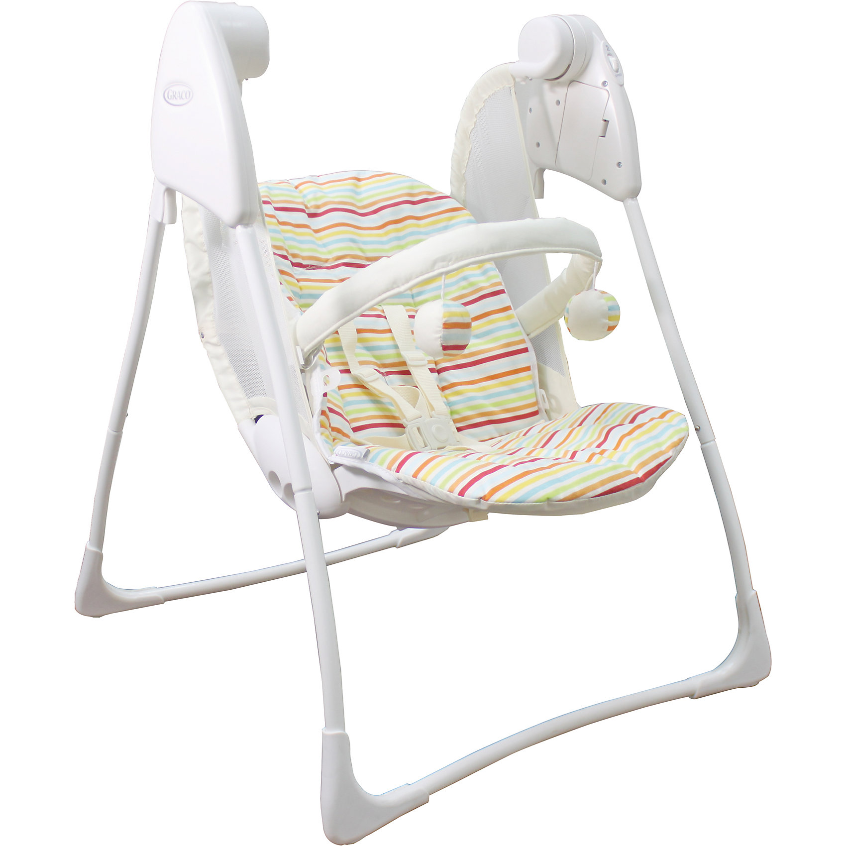 Качели Baby Deligth, Graco, Candy Stripe полоски Качели Baby Deligth, Graco, Candy Stripe полоскиКачели электронные<br>Электрокачели Graco Baby Delight станут незаменимыми для Вашего ребенка, успокоят, укачают или создадут хорошее настроение Вашему малышу, а также дадут минуты отдыха родителям! Самые простые и компактные электронные качели от Graco.<br><br>Ширина мм: 630<br>Глубина мм: 600<br>Высота мм: 820<br>Вес г: 5500<br>Возраст от месяцев: 0<br>Возраст до месяцев: 12<br>Пол: Унисекс<br>Возраст: Детский<br>SKU: 6757373