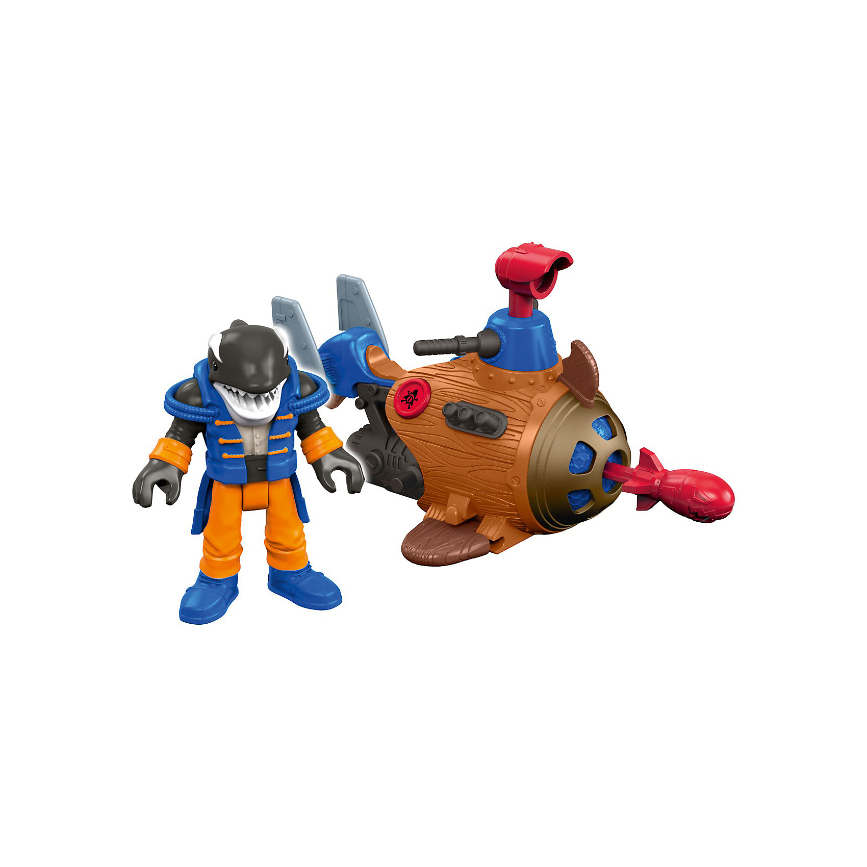 Базовая фигурка пирата Shark Minisub, Imaginext, Fisher Price Базовая фигурка пирата Shark Minisub, Imaginext, Fisher PriceКоллекционные и игровые фигурки<br><br><br>Ширина мм: 160<br>Глубина мм: 65<br>Высота мм: 190<br>Вес г: 213<br>Возраст от месяцев: 36<br>Возраст до месяцев: 96<br>Пол: Мужской<br>Возраст: Детский<br>SKU: 6771824
