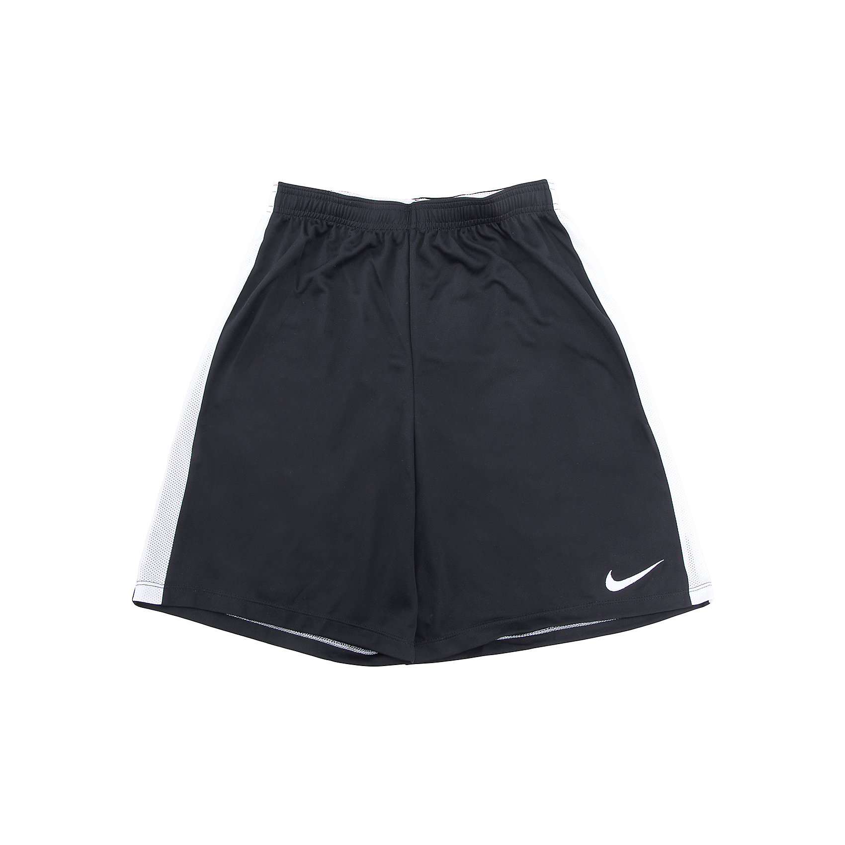 Шорты для спорта NIKE Шорты для спорта NIKEСпортивная форма<br>Шорты для спорта NIKE<br>Шорты Nike Y Nk Dry. Ткань Nike Dry отводит влагу на поверхность ткани, где она быстро испаряется, обеспечивая комфорт. Плоский шнур-кулиса обеспечивает заниженную индивидуальную посадку. Легендарные боковые полоски из дышащей сетки.<br>Состав:<br>полиэстер 100%<br><br>Ширина мм: 191<br>Глубина мм: 10<br>Высота мм: 175<br>Вес г: 273<br>Цвет: черный<br>Возраст от месяцев: 144<br>Возраст до месяцев: 156<br>Пол: Унисекс<br>Возраст: Детский<br>Размер: 147/158,158/170,122/128,128/134,135/140<br>SKU: 6772125