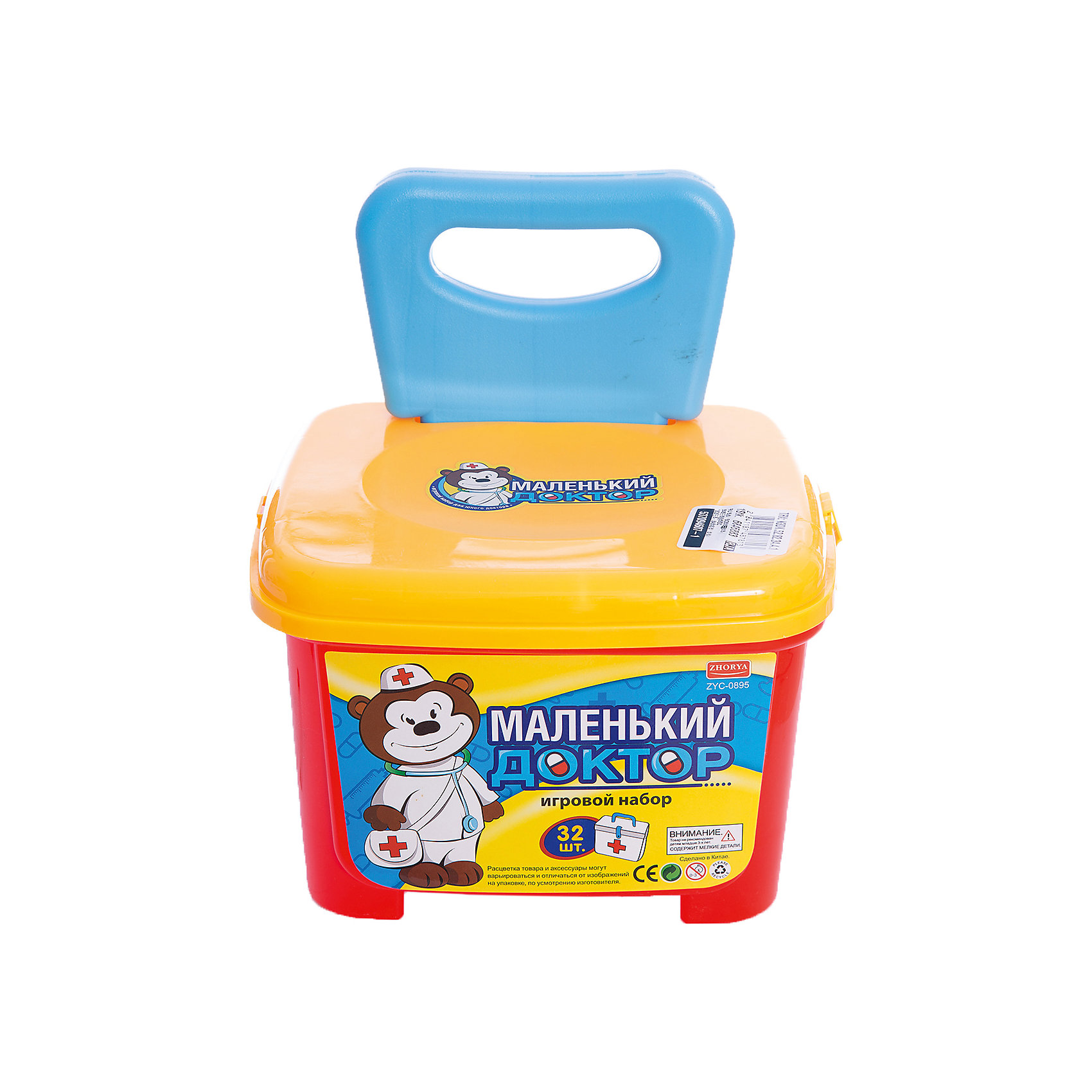 Игровой набор Shantou Gepai Маленький Доктор, чемодан-стульчик Игровой набор Shantou Gepai Маленький Доктор, чемодан-стульчикСюжетно-ролевые игры<br>Характеристики:<br><br>• в комплекте: чемодан-стульчик, аксессуары;<br>• материал: пластик;<br>• возраст: от 3-х лет;<br>• размер упаковки: 20х25х28 см;<br>• вес: 929 грамм;<br>• страна: Китай.<br><br>Если любимая игрушка заболела, ее нужно срочно вылечить. На помощь придет набор Маленький доктор.<br><br>В комплект входят все необходимые для лечения и осмотра аксессуары.<br><br>Универсальный чемодан-стульчик очень удобен для юного доктора. В него можно сложить все инструменты, а также воспользоваться им, чтобы удобно расположиться при осмотре больного.<br><br>Все элементы изготовлены из пластика, безопасного для детей.<br><br>Игровой набор Маленький Доктор, чемодан-стульчик, Shantou Gepai (Шанту Гепай) можно купить в нашем интернет-магазине.<br><br>Ширина мм: 280<br>Глубина мм: 250<br>Высота мм: 200<br>Вес г: 929<br>Возраст от месяцев: 36<br>Возраст до месяцев: 2147483647<br>Пол: Женский<br>Возраст: Детский<br>SKU: 6846883