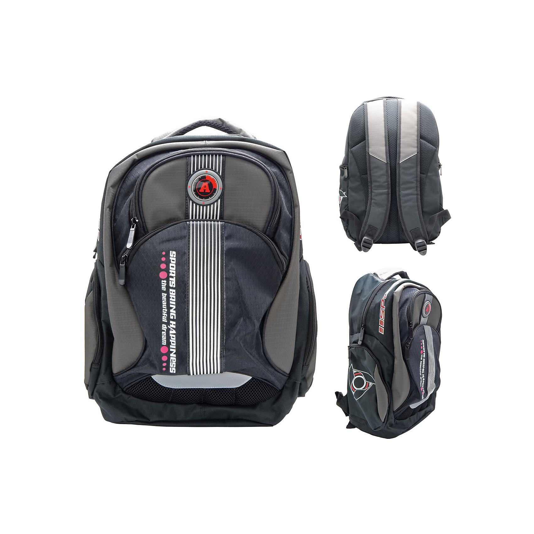 Рюкзак ACTION! Рюкзак ACTION!Рюкзаки<br>Вес:600грамм<br>Размер: 45,5 x 31 x 16,5 см<br>Состав: рюкзак<br>Наличие светоотражающих элементов: да<br>Материал: полиэстер<br>Объем: 25л<br>Спина: мягкая<br>Наличие дополнительных карманов внутри: да<br>Дно выбрать: уплотненное<br>Количество отделений внутри: 1<br>Боковые карманы: есть <br>Замок: молния<br>Вмещает А4: да<br>Подойдет для возраста какого 10-13 лет для роста 146-1162<br>юкзак городской, для отдыха и спорта с логотипом ACTION.<br>Выполнен из комбинации различных тканей. Одно основное отделение на молнии. На лицевой стороне 2 кармана на молнии. По бокам-карманы на молнии. Уплотненная рельефная спинка, создающая эффект жесткости для комфортного ношения на спине. Задние регулируемые снизу лямки имеют свтоотражающие полоски безопасности.<br>Уплотненная верхняя ручка.<br><br>Ширина мм: 310<br>Глубина мм: 165<br>Высота мм: 455<br>Вес г: 600<br>Возраст от месяцев: 120<br>Возраст до месяцев: 156<br>Пол: Мужской<br>Возраст: Детский<br>SKU: 6850028
