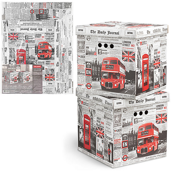 Короб для хранения TRAVELLING ENGLAND , 31.5*31.5*31.5 см, 2 шт., VALIANT Короб для хранения TRAVELLING ENGLAND , 31.5*31.5*31.5 см, 2 шт., VALIANTКорзины для белья<br>Характеристики товара:<br><br>• возраст: от 3 лет;<br>• вес упаковки: 820 гр.;<br>• размер упаковки: 62х50х2 см.;<br>• количество коробов: 2шт.;<br>• размер короба: 31,5х31,5х31,5 см.;<br>• состав: микрогофрокартон 3х-слойный, 2мм;<br>• страна бренда:Великобритания;<br>• страна-производитель: Китай.<br><br>Короб для хранения «TRAVELLING ENGLAND» не только очень легкий и прочный короб для хранения бытовых мелочей, аксессуаров для рукоделия и других мелких предметов, но и к тому же он может выступать и в качестве красивого элемента декора интерьера вашей комнаты.<br><br>В комлект входят 2 короба оснащеннных крышкой и тремя отверстиями, которые позволяют удобно его выдвигать, поднимать и переносить. Короба являются самосборными, на упаковке имеется побробная инструкция по сборке.<br><br>Изделие выполненно из высокачественного материала безвредного для здоровья.<br><br>Короб для хранения «TRAVELLING ENGLAND» , 31,5х31,5х31,5 см., VALIANT (Валиант) можно купить в нашем интернет-магазине.<br><br>Ширина мм: 620<br>Глубина мм: 20<br>Высота мм: 495<br>Вес г: 820<br>Возраст от месяцев: 36<br>Возраст до месяцев: 216<br>Пол: Унисекс<br>Возраст: Детский<br>SKU: 6868581