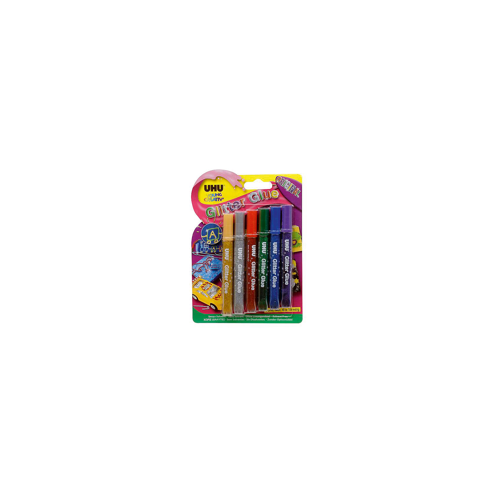 Клеящие блестки 6*10мл GLITTER GLUE Клеящие блестки 6*10мл GLITTER GLUEПринадлежности для творчества<br>Характеристики:<br><br>• возраст: от 3 лет<br>• в наборе: 6 тюбиков по 10 мл.<br>• упаковка: блистер<br>• размер упаковки: 19х13,5х1,5 см.<br><br>Разноцветные клеящие блёстки предназначены для декорирования украшений с эффектом блеска на различных поверхностях. Идеально подходят для декорирования различных предметов в домашних условиях. Очень мягкий тюбик с тонким наконечником облегчает точное дозирование. Клеящие блестки не стекают и не образуют нитей.<br><br>Клеящие блестки 6*10мл GLITTER GLUE можно купить в нашем интернет-магазине.<br><br>Ширина мм: 190<br>Глубина мм: 15<br>Высота мм: 135<br>Вес г: 65<br>Возраст от месяцев: 36<br>Возраст до месяцев: 2147483647<br>Пол: Унисекс<br>Возраст: Детский<br>SKU: 6873790