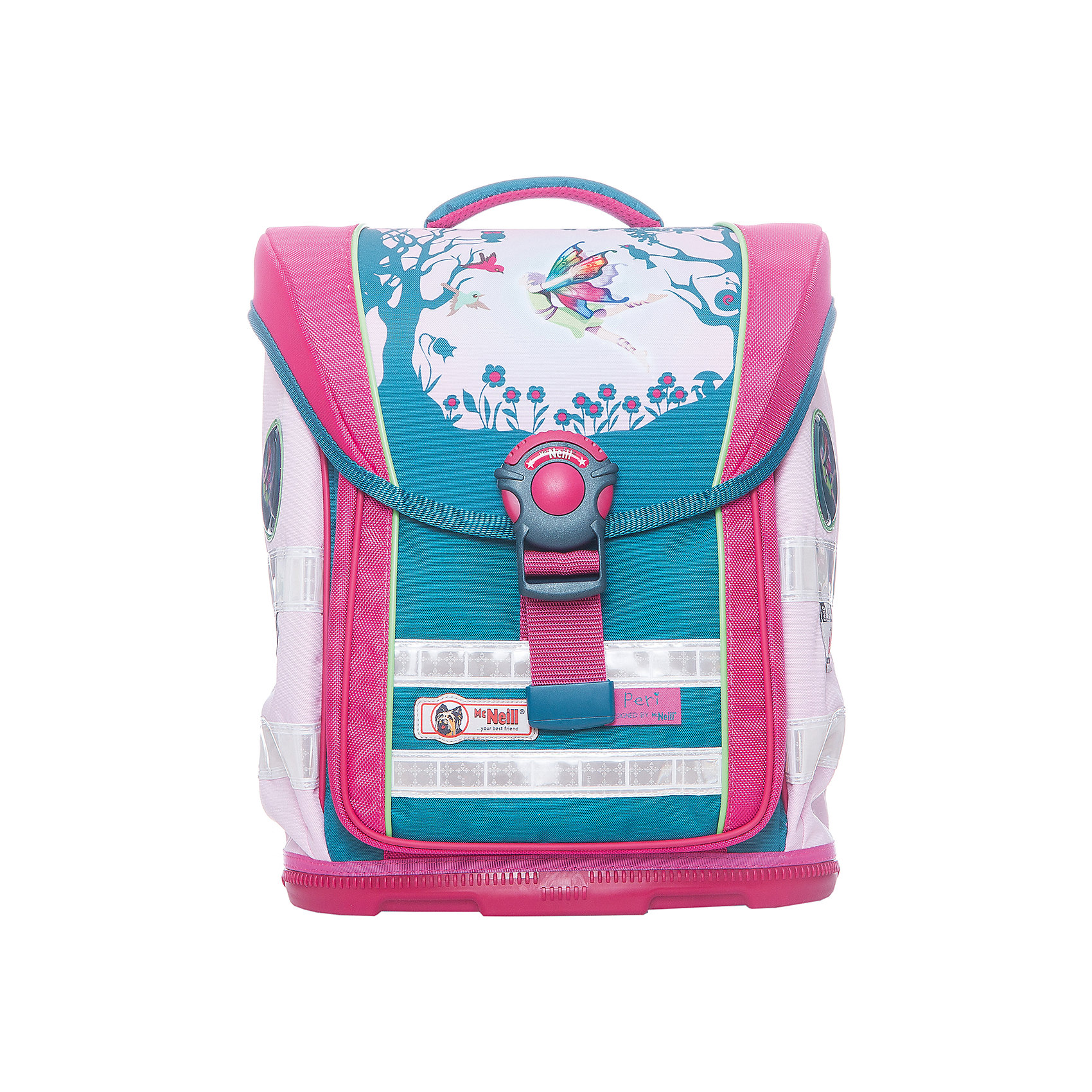 MC Neill Школьный рюкзак ERGO Light COMPACT Пери MC Neill Школьный рюкзак ERGO Light COMPACT ПериРанцы<br>Вместимость 19,5 л, вес ранца 1100 гр, удобный замок, боковые потайные карманы на молниях, дно из особо прочного пластика, ортопедическая спина, регулируемые ремни на мягких подушках. 31*38*20см<br><br>Ширина мм: 31<br>Глубина мм: 38<br>Высота мм: 20<br>Вес г: 1200<br>Возраст от месяцев: 72<br>Возраст до месяцев: 120<br>Пол: Женский<br>Возраст: Детский<br>SKU: 6878775