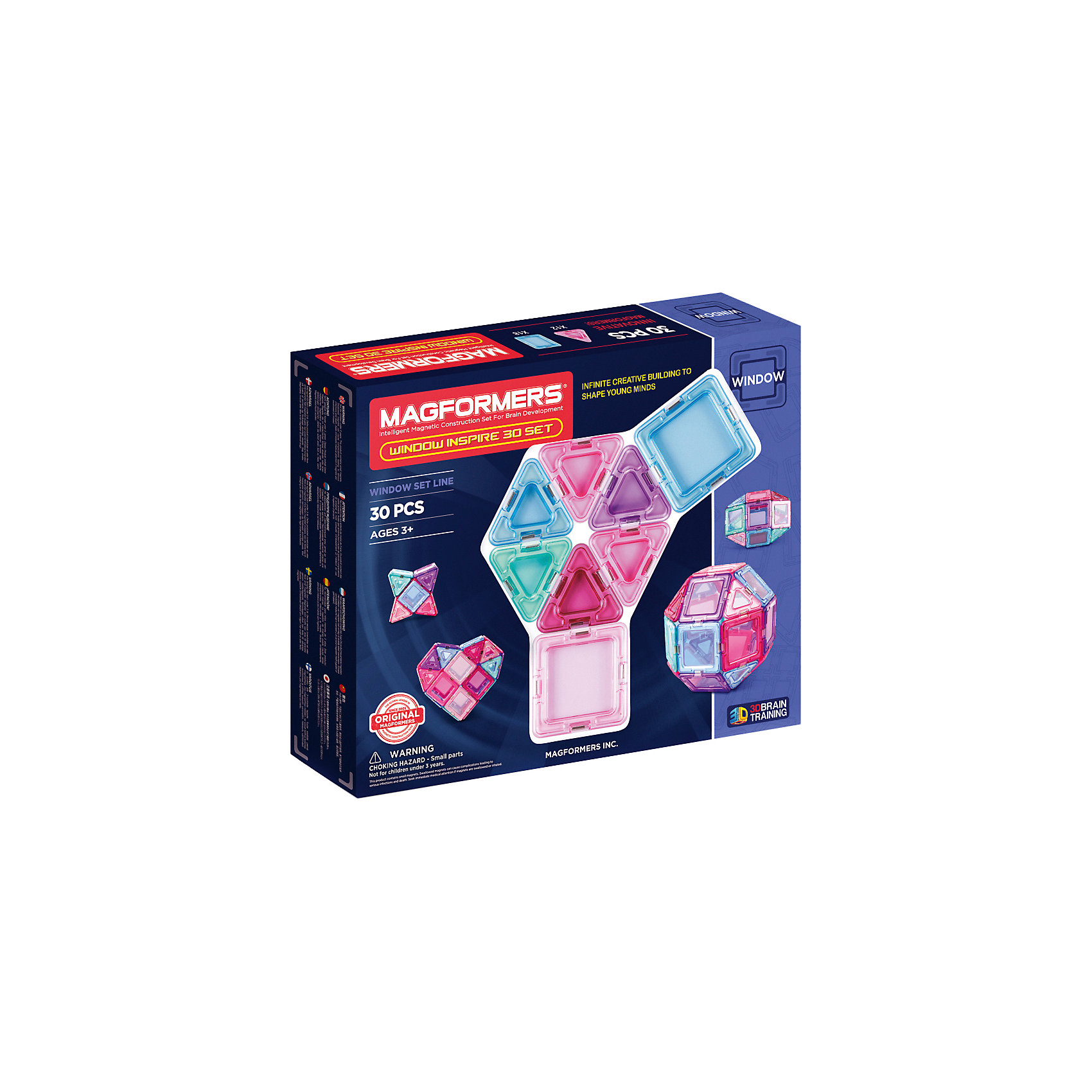 Магнитный конструктор 714004 Window Inspire 30 set, MAGFORMERS Магнитный конструктор 714004 Window Inspire 30 set, MAGFORMERSМагнитные конструкторы<br><br><br>Ширина мм: 245<br>Глубина мм: 290<br>Высота мм: 50<br>Вес г: 700<br>Возраст от месяцев: 36<br>Возраст до месяцев: 2147483647<br>Пол: Унисекс<br>Возраст: Детский<br>SKU: 6881957