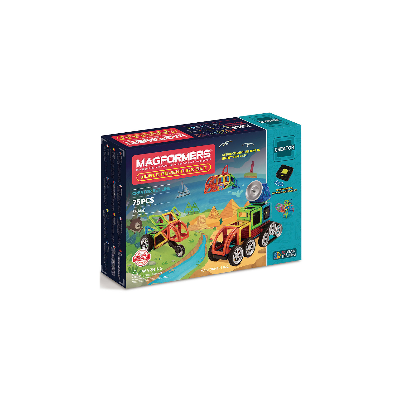 Магнитный конструктор 703013 Adventure World set, MAGFORMERS Магнитный конструктор 703013 Adventure World set, MAGFORMERSМагнитные конструкторы<br><br><br>Ширина мм: 360<br>Глубина мм: 510<br>Высота мм: 85<br>Вес г: 2330<br>Возраст от месяцев: 36<br>Возраст до месяцев: 2147483647<br>Пол: Унисекс<br>Возраст: Детский<br>SKU: 6881961