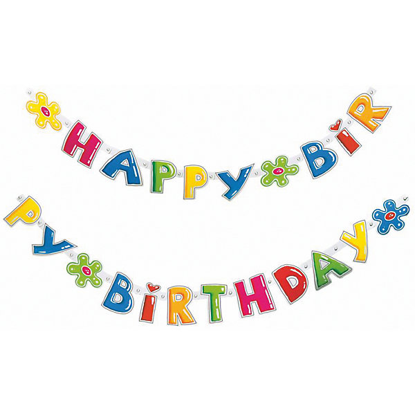 Гирлянда Happy Birthday, 1.6 мх11см. Гирлянда Happy Birthday, 1.6 мх11см.Баннеры и гирлянды для детской вечеринки<br>Характеристики товара:<br><br>• возраст: от 3 лет<br>• цвет: мульти<br>• материал: бумага<br>• размер упаковки: 17х21х3 см<br>• длина: 1,6 м<br>• вес: 40 г<br>• страна бренда: Германия<br>• страна изготовитель: Германия<br><br>Яркая гирлянда с надписью «Happy Birthday» - это необходимая изюминка в оформлении детского праздника. <br><br>Ею можно украсить стены, окна помещения, а также растянуть по диагонали.<br><br>Изделие произведено из безопасного для детей материала.<br><br>Гирлянду «Happy Birthday», 1.6 мх11см от бренда Herlitz (Херлиц) можно купить в нашем интернет-магазине.<br><br>Ширина мм: 8<br>Глубина мм: 175<br>Высота мм: 210<br>Вес г: 47<br>Возраст от месяцев: 36<br>Возраст до месяцев: 2147483647<br>Пол: Унисекс<br>Возраст: Детский<br>SKU: 6886471