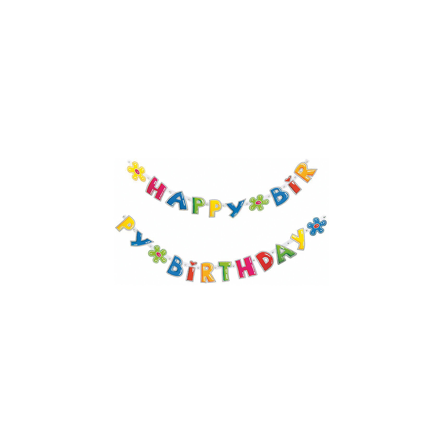 Гирлянда Happy Birthday, 1.6 мх11см. Гирлянда Happy Birthday, 1.6 мх11см.Всё для праздника<br>Характеристики товара:<br><br>• возраст: от 3 лет<br>• цвет: мульти<br>• материал: бумага<br>• размер упаковки: 17х21х3 см<br>• длина: 1,6 м<br>• вес: 40 г<br>• страна бренда: Германия<br>• страна изготовитель: Германия<br><br>Яркая гирлянда с надписью «Happy Birthday» - это необходимая изюминка в оформлении детского праздника. <br><br>Ею можно украсить стены, окна помещения, а также растянуть по диагонали.<br><br>Изделие произведено из безопасного для детей материала.<br><br>Гирлянду «Happy Birthday», 1.6 мх11см от бренда Herlitz (Херлиц) можно купить в нашем интернет-магазине.<br><br>Ширина мм: 8<br>Глубина мм: 175<br>Высота мм: 210<br>Вес г: 47<br>Возраст от месяцев: 36<br>Возраст до месяцев: 2147483647<br>Пол: Унисекс<br>Возраст: Детский<br>SKU: 6886471