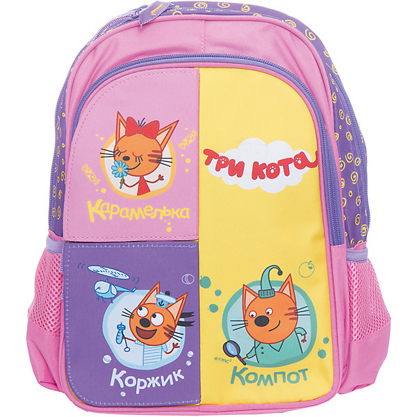 Рюкзак Kinderline Три кота Рюкзак Kinderline Три котаРюкзаки<br>Рюкзак мягкий, с двумя отделениями на молнии, по бокам карманы-сетки. Лямки анатомической S-образной формы свободно регулируются по длине. На передней панели магнитные перекидные элементы, которые позволяют изменять дизайн. Размер 40 х 29 х 13,5 см.<br><br>Ширина мм: 100<br>Глубина мм: 230<br>Высота мм: 320<br>Вес г: 377<br>Возраст от месяцев: 72<br>Возраст до месяцев: 2147483647<br>Пол: Женский<br>Возраст: Детский<br>SKU: 6891441