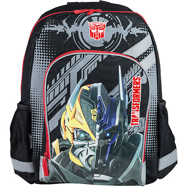 Рюкзак школьный Kinderline Transformers Рюкзак школьный Kinderline TransformersРюкзаки<br>Рюкзак, с одним отделением на молнии, фронтальным карманом на молнии и двумя боковыми карманами; внутри отделения - один разделитель и откидное внутреннее дно; мягкая спинка выполнена из поролона обтянутого воздухообменной сеткой; лямки анатомической S-образной формы обтянуты воздухообменной сеткой, регулируются по длине; для безопасности рюкзак снабжен светоотражающими элементами. Размер 40 х 30 х 13 см.<br><br>Ширина мм: 130<br>Глубина мм: 300<br>Высота мм: 400<br>Вес г: 497<br>Возраст от месяцев: 72<br>Возраст до месяцев: 108<br>Пол: Мужской<br>Возраст: Детский<br>SKU: 6891457