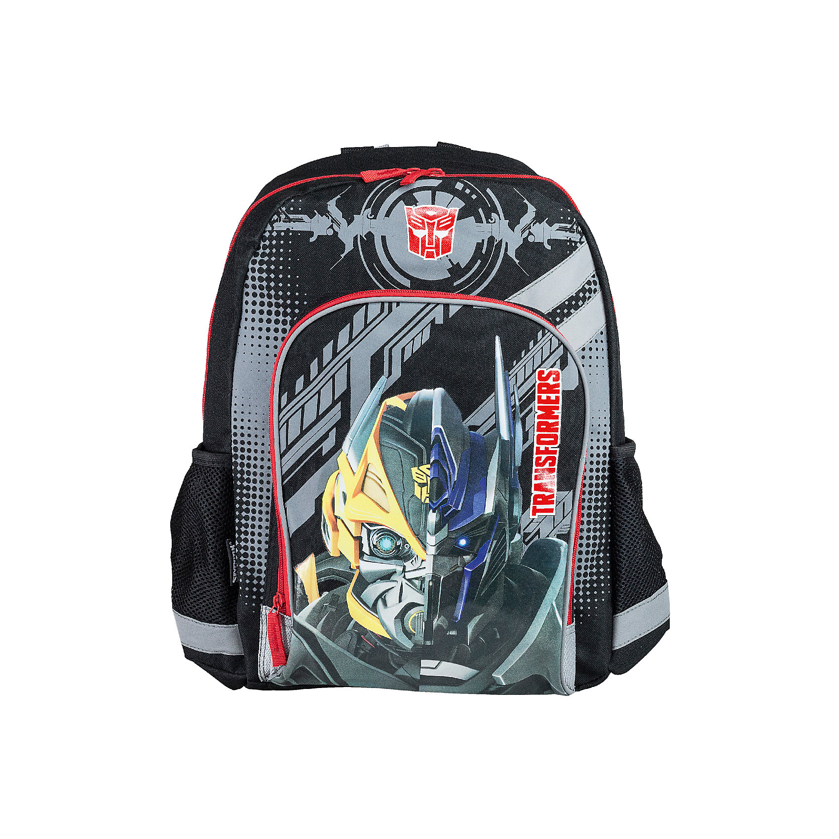 Рюкзак школьный Kinderline Transformers Рюкзак школьный Kinderline TransformersРюкзаки<br>Рюкзак, с одним отделением на молнии, фронтальным карманом на молнии и двумя боковыми карманами; внутри отделения - один разделитель и откидное внутреннее дно; мягкая спинка выполнена из поролона обтянутого воздухообменной сеткой; лямки анатомической S-образной формы обтянуты воздухообменной сеткой, регулируются по длине; для безопасности рюкзак снабжен светоотражающими элементами. Размер 40 х 30 х 13 см.<br><br>Ширина мм: 130<br>Глубина мм: 300<br>Высота мм: 400<br>Вес г: 497<br>Возраст от месяцев: 72<br>Возраст до месяцев: 108<br>Пол: Мужской<br>Возраст: Детский<br>SKU: 6891457