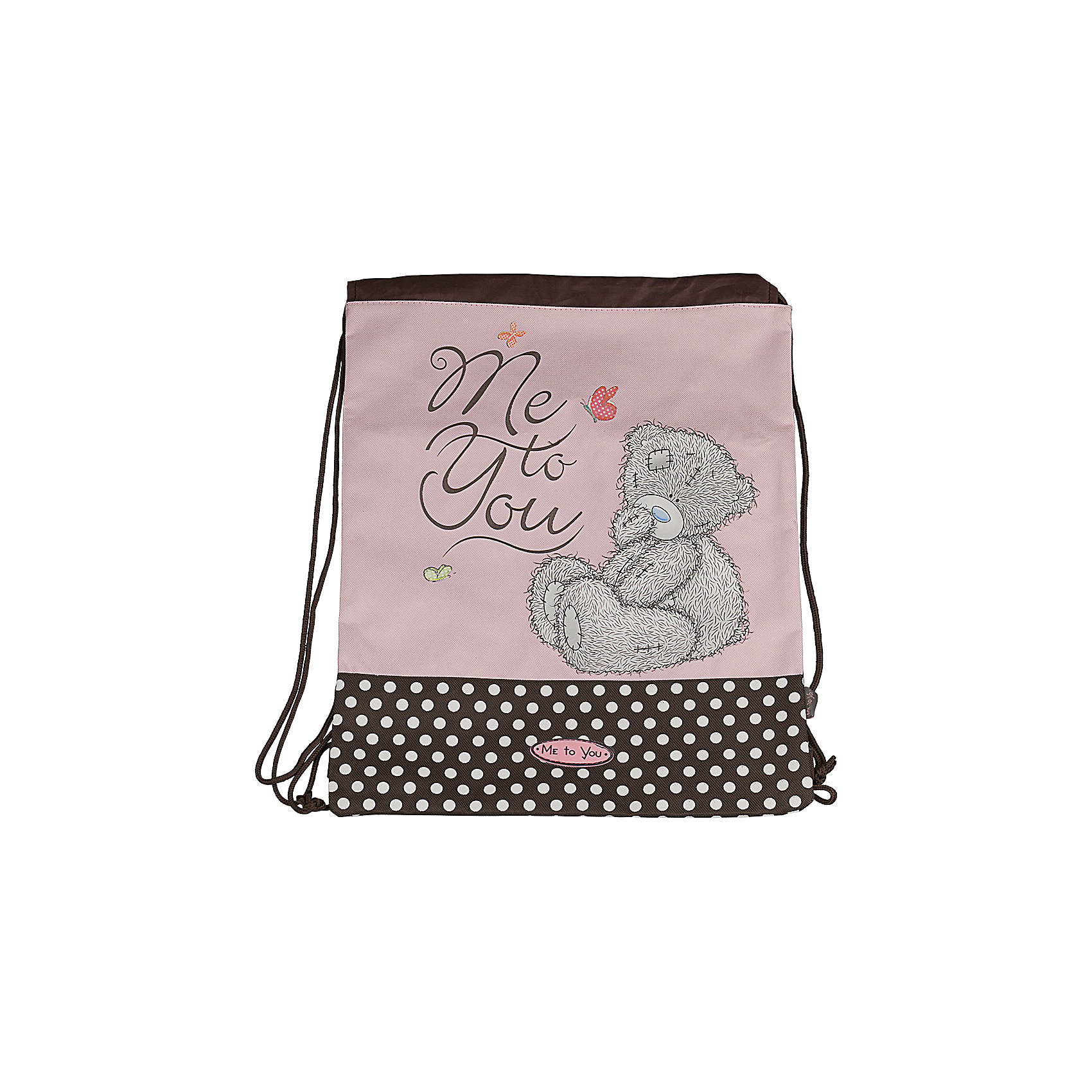 Мешок для обуви Kinderline Me To You Мешок для обуви Kinderline Me To YouМешки для обуви<br>Характеристики товара:<br><br>• цвет: розовый<br>• утягивается с помощью шнурков;<br>• внешний карман на молнии;<br>• водонепроницаемый материал;<br>• возраст: от 7 лет;<br>• материал: полиэстер;<br>• размер: 43х34х1 см;<br>• вес: 48 грамм;<br>• страна: Китай.<br><br>Яркий и стильный мешок для обуви надежно сохранит вещи ребенка. Изделие изготовлено из плотного полиэстера с высокой износостойкостью и водонепроницаемостью. На внешней стороне есть карман на молнии.<br><br>Мешок утягивается шнурком, который можно использовать как лямки. Изделие декорировано ярким цветным принтом с изображением медвежонка Me to You.<br><br>Me To You (Ми ту Ю) Сумку-рюкзак для обуви Размер 43 х 34 х 1 см можно купить в нашем интернет-магазине<br><br>Ширина мм: 430<br>Глубина мм: 340<br>Высота мм: 10<br>Вес г: 48<br>Возраст от месяцев: 60<br>Возраст до месяцев: 2147483647<br>Пол: Женский<br>Возраст: Детский<br>SKU: 6892494