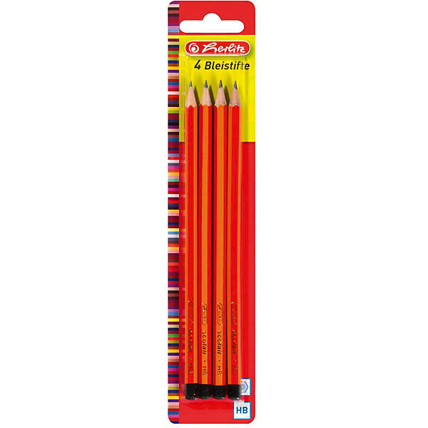 Herlitz Карандаши чернографитные, НВ, 4шт Herlitz Карандаши чернографитные, НВ, 4штПисьменные принадлежности<br>Характеристики:<br><br>• возраст: от 3 лет<br>• в наборе: карандаши чернографитные 4 шт.<br>• твердость грифеля: НВ<br>• материал корпуса: древесина<br>• упаковка: блистер<br>• размер упаковки: 23,5х4,9х0,8 см.<br><br>Набор чернографитных карандашей от Herlitz (Херлиц) отлично подойдет для различных графических или чертежных работ. В набор входят четыре чернографитовых карандаша твердостью HB. Карандаши имеют шестигранный корпус. Легко точатся. Грифель ударопрочный.<br><br>Карандаши изготовлены из древесины, которая сертифицирована независимой международной организацией FSC (Forest Stewardship Council) — Лесным Попечительским советом, что является показателем того, что продукция происходит из леса, в котором ведется экологически и социально ответственное лесное хозяйство.<br><br>Herlitz Карандаши чернографитные, НВ, 4шт можно купить в нашем интернет-магазине.<br><br>Ширина мм: 80<br>Глубина мм: 490<br>Высота мм: 2350<br>Вес г: 0<br>Возраст от месяцев: 36<br>Возраст до месяцев: 2147483647<br>Пол: Унисекс<br>Возраст: Детский<br>SKU: 6892618
