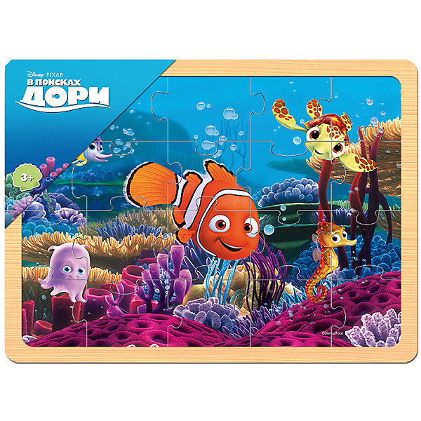 Игра из дерева В поисках Дори, Step Puzzle Игра из дерева В поисках Дори, Step PuzzleПазлы для малышей<br>Характеристики:<br><br>• количество деталей: 20 шт.;<br>• размер игрового планшета: 29,8х22,0см;<br>• размер готовой картинки:27,7х19,5см;<br>• состав: дерево;<br>• вес: 380г.;<br>• для детей в возрасте: от 3лет;<br>• страна производитель: Россия.<br><br>Настольная развивающая игра из дерева «В поисках Дори» (Disney) от компании специализирующейся на создании пазлов и настольных игр бренда «Steppuzzle» (Степ Пазл) станет хорошим пополнением настольных игр вашего ребенка.<br><br>Игра «В поисках Дори» создана для детишек, только начинающих знакомство с пазлами. Простая яркая картинка с изображением любимых героев привлечёт внимание, что позволит достичь результата.<br><br>Детали пазла очень красочные и хорошо собираются. Игра сделана из специально обработанного дерева, пазлы гладкие и безопасные. Собрав части пазла в планшете они превратиться красивую картину. Если разобрать, то его можно собирать снова и снова.<br><br>Играя с пазлами дети развивают не только память, внимательность, логическое и пространственное мышление, моторику рук, усидчивость, терпение, но просто весело и с пользой проведут время.<br><br>Игру из дерева «В поисках Дори»(Disney) от компании «Steppuzzle» (Степ Пазл) company можно приобрести в нашем интернет-магазине.<br><br>Ширина мм: 298<br>Глубина мм: 220<br>Высота мм: 8<br>Вес г: 380<br>Возраст от месяцев: 36<br>Возраст до месяцев: 2147483647<br>Пол: Унисекс<br>Возраст: Детский<br>SKU: 6894229