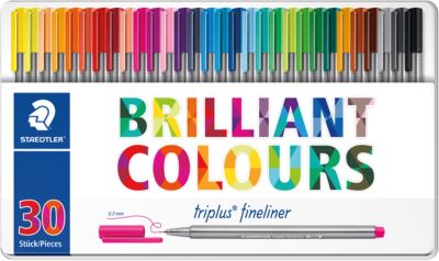 Набор капиллярных ручек Triplus, 30 цветов, Staedtler, артикул:6918897 - Канцтовары Набор капиллярных ручек Triplus, 30 цветов, Staedtler, артикул:6918897 - Канцтовары