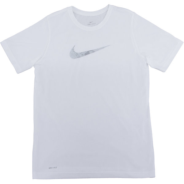 Футболка NIKE Футболка NIKEФутболки, поло и топы<br>Характеристики товара:<br><br>• цвет: белый<br>• состав ткани: 100% полиэстер<br>• сезон: лето<br>• особенности модели: спортивный стиль<br>• технология: Dri-FIT<br>• короткие рукава<br>• страна бренда: США<br>• страна изготовитель: Китай<br><br>Белая футболка Найк с влагоотводящей технологией Dri-FIT отличается мягкой и плотной обработкой горловины и рукавов. Спортивная футболка Nike выделяется стильным и продуманным дизайном. Такая футболка от Nike может выступать в роли тренировочной одежды. Эта модель детской футболки поможет обеспечить ребенку комфорт. <br><br>Футболку Nike (Найк) можно купить в нашем интернет-магазине.<br><br>Ширина мм: 199<br>Глубина мм: 10<br>Высота мм: 161<br>Вес г: 151<br>Цвет: белый<br>Возраст от месяцев: 144<br>Возраст до месяцев: 156<br>Пол: Унисекс<br>Возраст: Детский<br>Размер: 147/158,158/170,122/128,128/134,135/140<br>SKU: 6921361