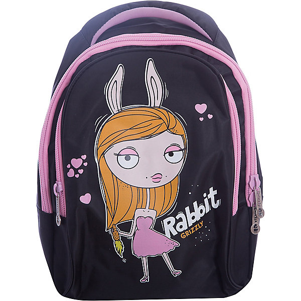 Рюкзак Grizzly, черный-розовый Рюкзак Grizzly, черный-розовыйРюкзаки<br>Рюкзак с двумя отделениями, пеналом для карандашей, мягкими лямками и ручкой с вставками из неопрена, с жёсткой спинкой с фигурной отсрочкой<br><br>Ширина мм: 270<br>Глубина мм: 165<br>Высота мм: 350<br>Вес г: 570<br>Возраст от месяцев: 72<br>Возраст до месяцев: 2147483647<br>Пол: Женский<br>Возраст: Детский<br>SKU: 6939834