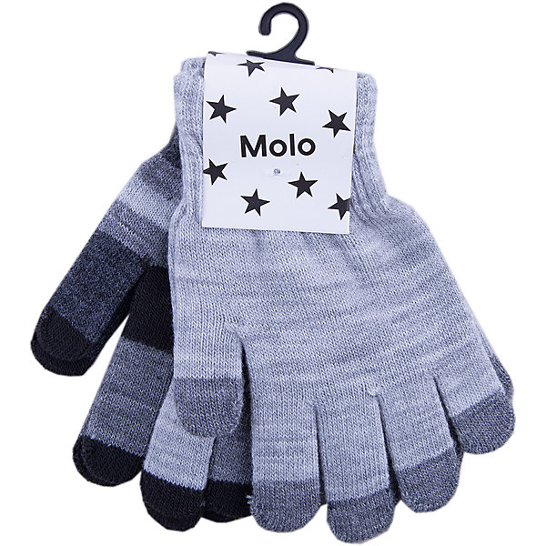 Перчатки MOLO для мальчика Перчатки MOLO для мальчикаПерчатки, варежки<br>Характеристики товара:<br><br>• цвет: серый<br>• комплектация: 2 пары<br>• состав ткани: 83% акрил, 15% спандекс, 2% эластан<br>• утеплитель: нет<br>• сезон: демисезон<br>• температурный режим: от -10 до +10<br>• застежка: нет<br>• страна бренда: Дания<br>• страна изготовитель: Китай<br><br>Обеспечить ребенку комфорт и тепло в межсезонье помогут такие теплые перчатки. В таком комплекте от известного бренда Molo - сразу две пары детских перчаток. Детские теплые перчатки плотно держатся на руке благодаря мягкой широкой резинке. Стильные перчатки сделаны из качественного материала - трикотажа плотной вязки. <br><br>Перчатки для мальчика Molo (Моло) можно купить в нашем интернет-магазине.<br><br>Ширина мм: 162<br>Глубина мм: 171<br>Высота мм: 55<br>Вес г: 119<br>Цвет: серый<br>Возраст от месяцев: 36<br>Возраст до месяцев: 120<br>Пол: Мужской<br>Возраст: Детский<br>Размер: one size<br>SKU: 6995220
