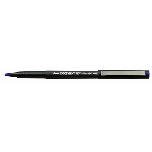Роллер DOCUMENT PEN одноразовая синие чернила 0,5 мм в блистере Pentel Роллер DOCUMENT PEN одноразовая синие чернила 0,5 мм в блистере PentelПисьменные принадлежности<br>Характеристики:<br><br>• возраст: от 6 лет<br>• диаметр шарика: 0,5 мм.<br>• длина ручки: 15 см.<br>• цвет чернил: синий<br>• ручка одноразовая, замена стержня не предусмотрена<br>• материал корпуса: пластик<br>• упаковка: блистер<br><br>Известная ручка-роллер, изобретенная компанией Pentel в 1986 г - это надежный деловой инструмент, завоевавший доверие своим неизменным качеством.<br><br>Лаконичный матовый корпус серого цвета и стальной полированный клип на колпачке создают образ элегантного пишущего инструмента. Нарочитую простоту дизайна разбавляет серебристая надпись на корпусе роллера «Pentel Document Pen Permanent MR205 JAPAN».<br><br>Перманентные чернила устойчивы к воздействию воды, света, перепадам температур за счет своего уникального состава, гарантируют долголетие надписи. Шарик выполнен из карбида вольфрама. <br><br>Ручка-роллер «Document Pen» гарантирует мягкое письмо и быстрое высыхание чернил.<br><br>Роллер DOCUMENT PEN одноразовый синие чернила 0,5 мм в блистере Pentel (Пентел) можно купить в нашем интернет-магазине.<br><br>Ширина мм: 9999<br>Глубина мм: 9999<br>Высота мм: 150<br>Вес г: 6<br>Возраст от месяцев: 72<br>Возраст до месяцев: 2147483647<br>Пол: Унисекс<br>Возраст: Детский<br>SKU: 7010437
