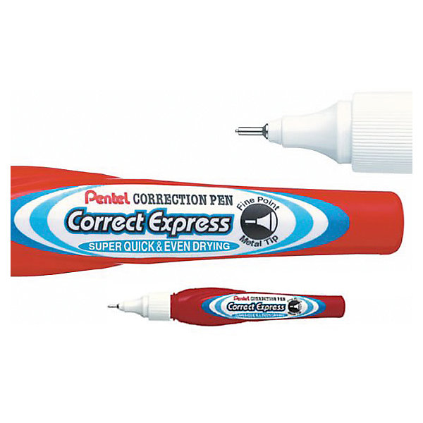 Корректор Correct Express, 7 мл, 1мм Pentel Корректор Correct Express, 7 мл, 1мм PentelШкольные аксессуары<br>Характеристики:<br><br>• возраст: от 6 лет<br>• площадь коррекции: 630 кв. см.<br>• толщина линии: 0,1 мм.<br>• объем: 7 мл.<br>• материал корпуса: пластик<br><br>Корректор в форме ручки «Correct Express» поможет аккуратно исправить ошибки и опечатки в тексте. <br><br>Корректор оснащен инновационным тонким, круглым наконечником обеспечивающим точность исправлений. Жидкость быстро сохнет, мягко ложится на бумагу, обеспечивая гладкое ровное покрытие.<br><br>Удобный колпачок с клипом предотвращает преждевременное высыхание жидкости. Корректор водоустойчив, без запаха, не токсичен.<br><br>Корректор Correct Express, 7 мл, 1мм Pentel (Пентел) можно купить в нашем интернет-магазине.<br><br>Ширина мм: 20<br>Глубина мм: 15<br>Высота мм: 130<br>Вес г: 25<br>Возраст от месяцев: 72<br>Возраст до месяцев: 2147483647<br>Пол: Унисекс<br>Возраст: Детский<br>SKU: 7010447