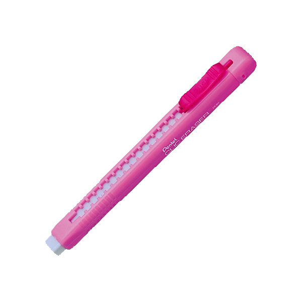 Ластик-карандаш CLIC ERASER, яркий розовый корпус Pentel Ластик-карандаш CLIC ERASER, яркий розовый корпус PentelЧертежные принадлежности<br>Характеристики:<br><br>• возраст: от 6 лет<br>• размер: 8х0,6х0,6 см.<br>• длина ластика: 7 см.<br>• материал корпуса: пластик<br>• цвет корпуса: ярко-розовый<br><br>Ластик-карандаш «Clic Eraser» - это длинный ластик прямоугольного сечения в пластиковом корпусе. Ластик выдвигается и фиксируется с помощью кнопки-слайдера, расположенной сбоку.<br><br>Ластик-карандаш «Clic Eraser» стирает следы грифеля без размазывания. Он подходит для любой бумаги. Пластиковый корпус защищает ластик от загрязнений.<br><br>Ластик-карандаш CLIC ERASER, яркий розовый корпус Pentel (Пентел) можно купить в нашем интернет-магазине.<br><br>Ширина мм: 12<br>Глубина мм: 10<br>Высота мм: 115<br>Вес г: 15<br>Возраст от месяцев: 72<br>Возраст до месяцев: 2147483647<br>Пол: Женский<br>Возраст: Детский<br>SKU: 7010453