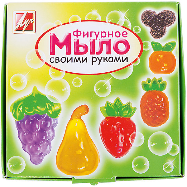 Набор для изготовления мыла ФРУКТЫ Луч Набор для изготовления мыла ФРУКТЫ ЛучНаборы для создания мыла<br>Характеристики:<br><br>• возраст: от 7 лет<br>• в наборе: мыльная основа (прозрачная, белая) 200 гр; красители пищевые 3 шт по 5 мл (желтый, красный, синий); форма для мыла в виде клубники (7,5х4,5х1,5 см), форма для мыла в виде ананаса (8,5х4,5х1,5 см); форма для мыла в виде винограда (9х6,5х1,5 см); форма для мыла в виде ежевики (6х6х1,5 см); форма для мыла в виде груши (7х4х1,5 см); форма для мыла в виде апельсина (5,5х5х1,5 см); пластиковый стакан; стек; инструкция на русском языке.<br>• упаковка: картонная коробка<br>• размер упаковки: 18х18х7 см.<br>• вес: 350 гр.<br><br>Набор для изготовления мыла «Фрукты» поможет быстро и легко освоить мыловарение и самостоятельно создать оригинальное мыло шести разных форм. Готовое изделие станет прекрасным подарком близким и друзьям.<br><br>Набор для изготовления мыла ФРУКТЫ Луч можно купить в нашем интернет-магазине.<br><br>Ширина мм: 180<br>Глубина мм: 180<br>Высота мм: 70<br>Вес г: 350<br>Возраст от месяцев: 84<br>Возраст до месяцев: 2147483647<br>Пол: Унисекс<br>Возраст: Детский<br>SKU: 7010491